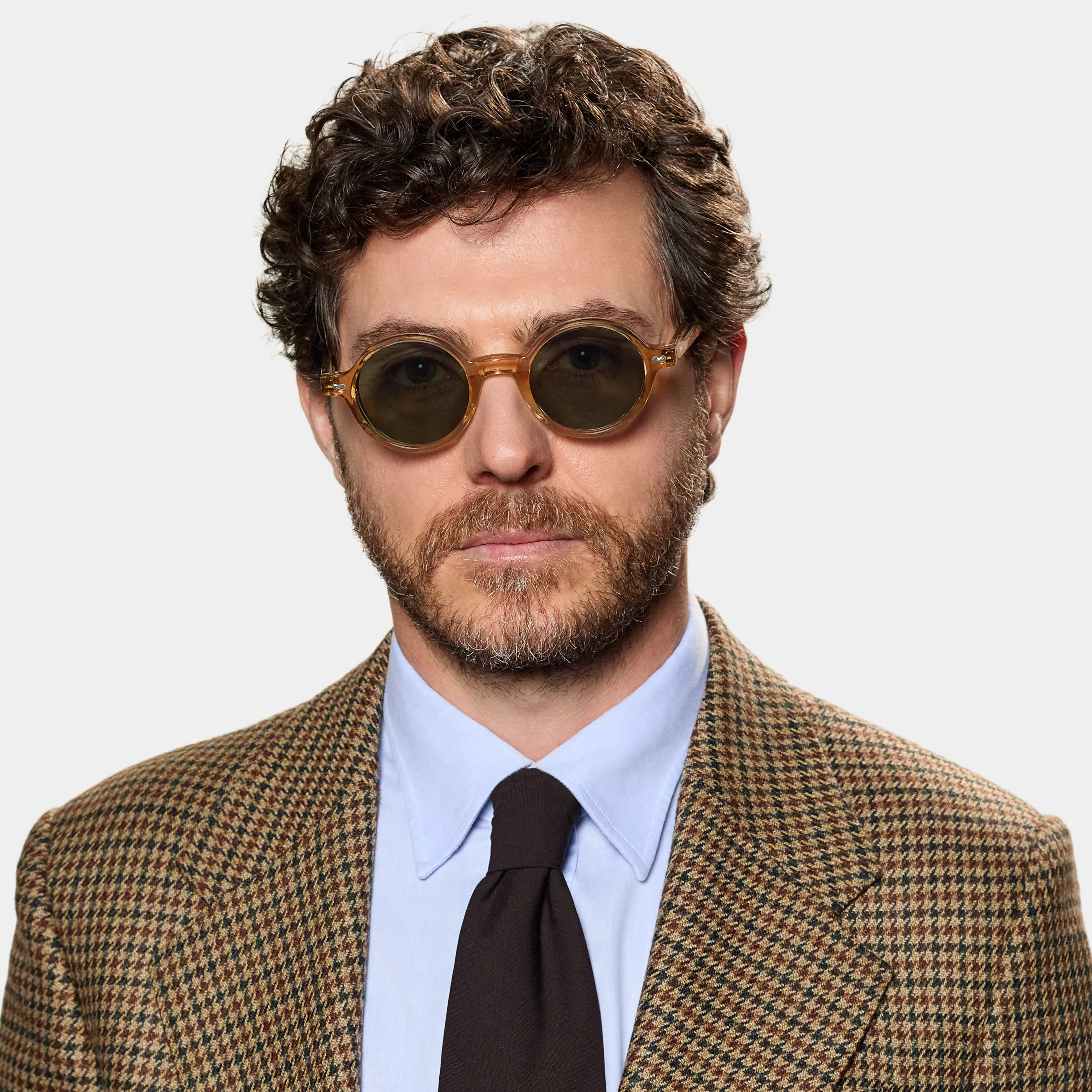 TBD Eyewear Giotto Eco Champagne | Bottle Green Lens Sunglasses