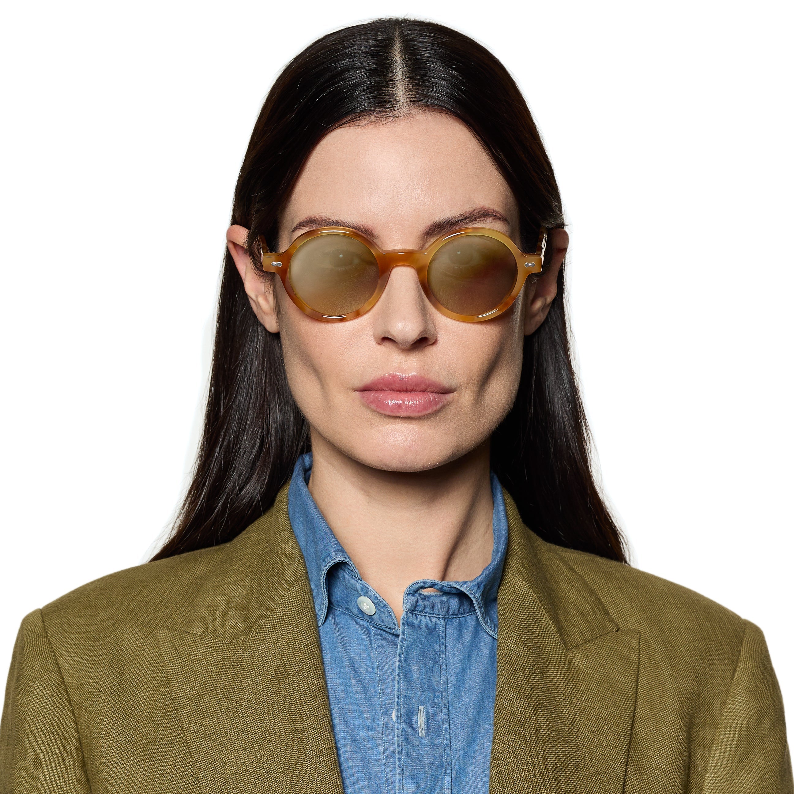TBD Eyewear Giotto Golden Havana | Mirror Green Lens Sunglasses