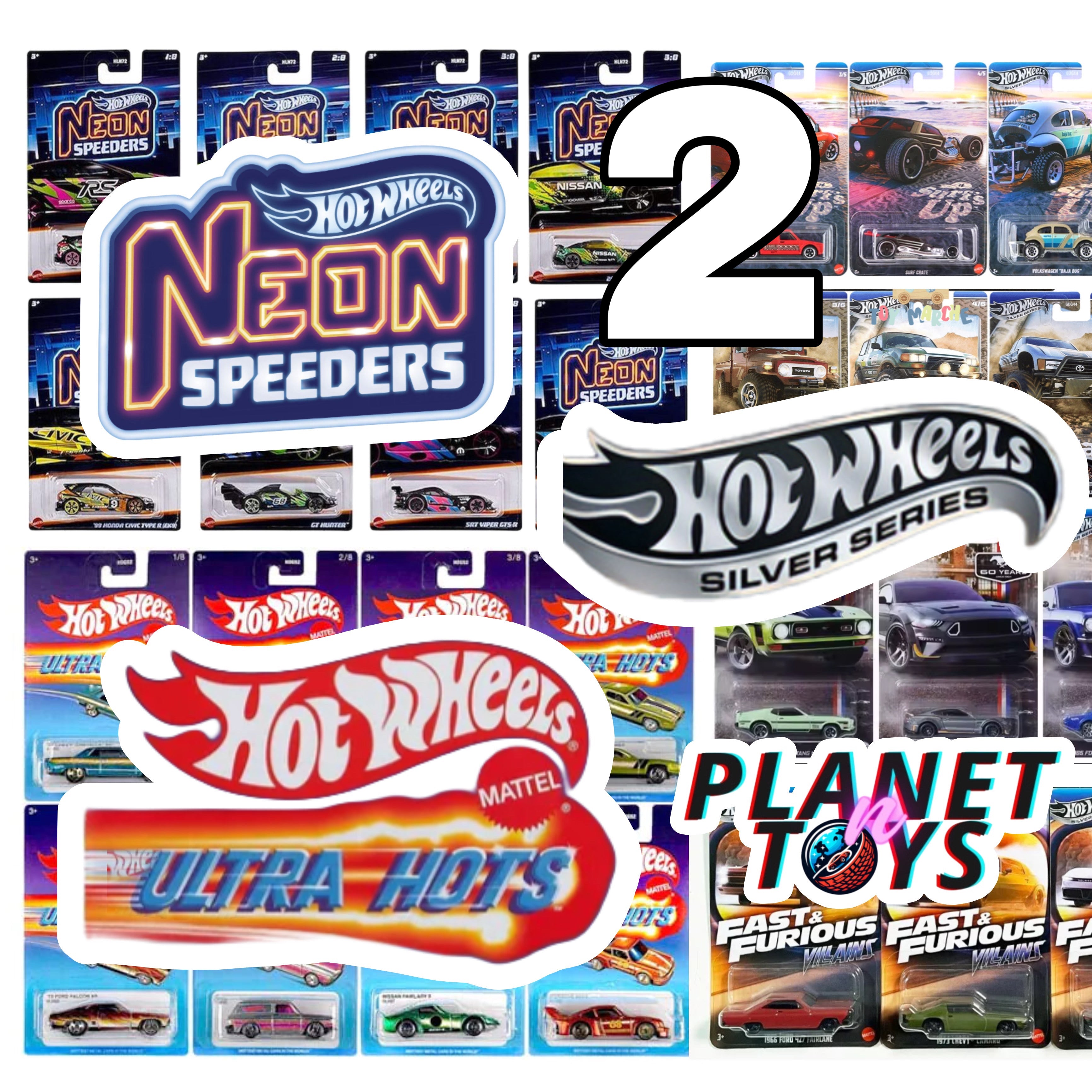 Hot Wheels Part 2 Silver Series / Ultra Hots / Neon Speeders / Holidays Assorted / Fast & Furious 1:64