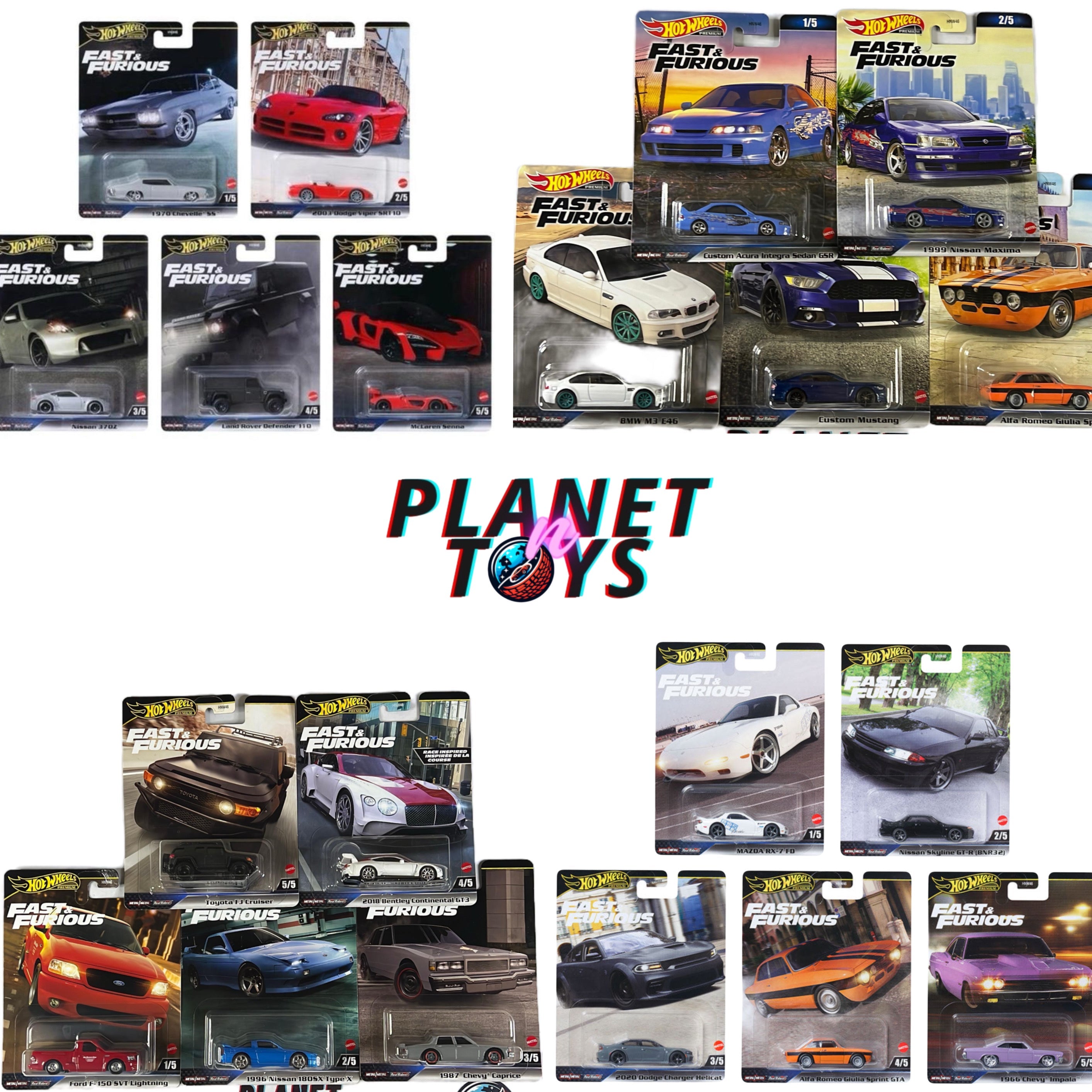Hot Wheels Premium Fast & Furious Sets 5/5 Assorted