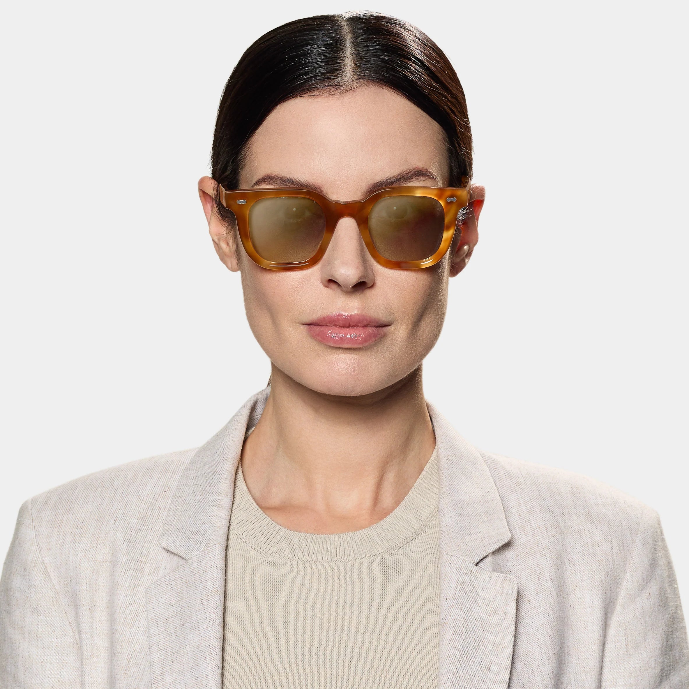 TBD Eyewear Mastro Golden Havana | Mirror Green Lens Sunglasses