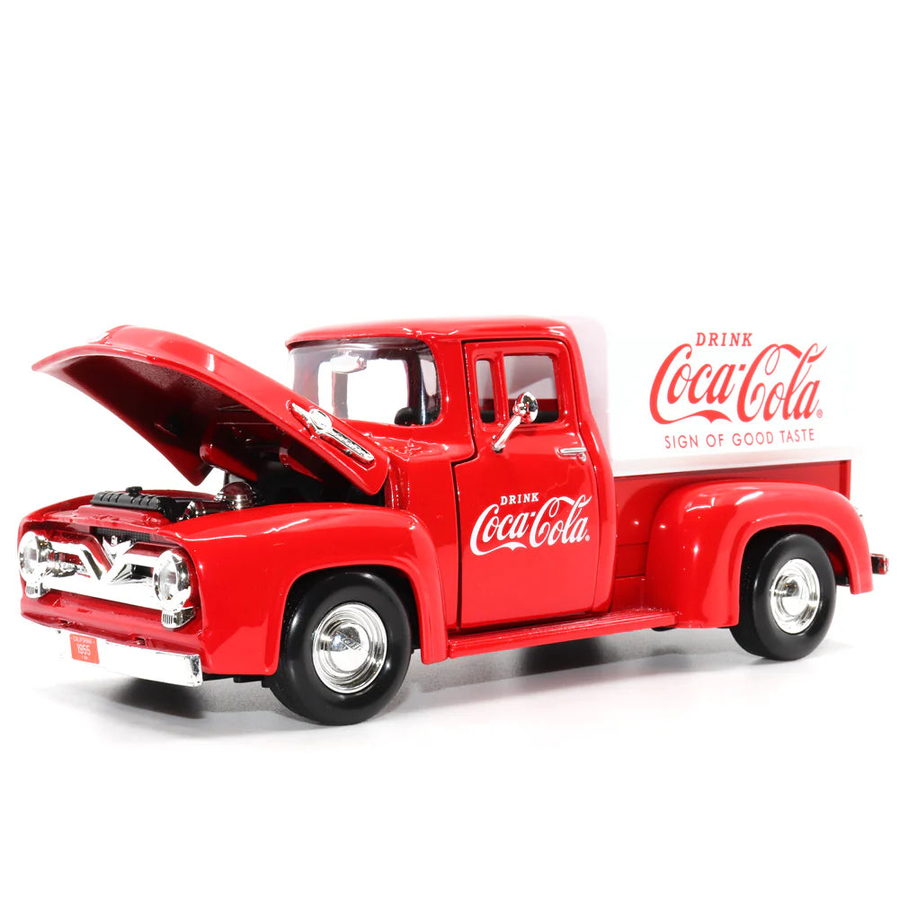 Motor City Classics 1955 Ford F100 Coca Cola Tarpaulin 1:24 Diecast Car 424050