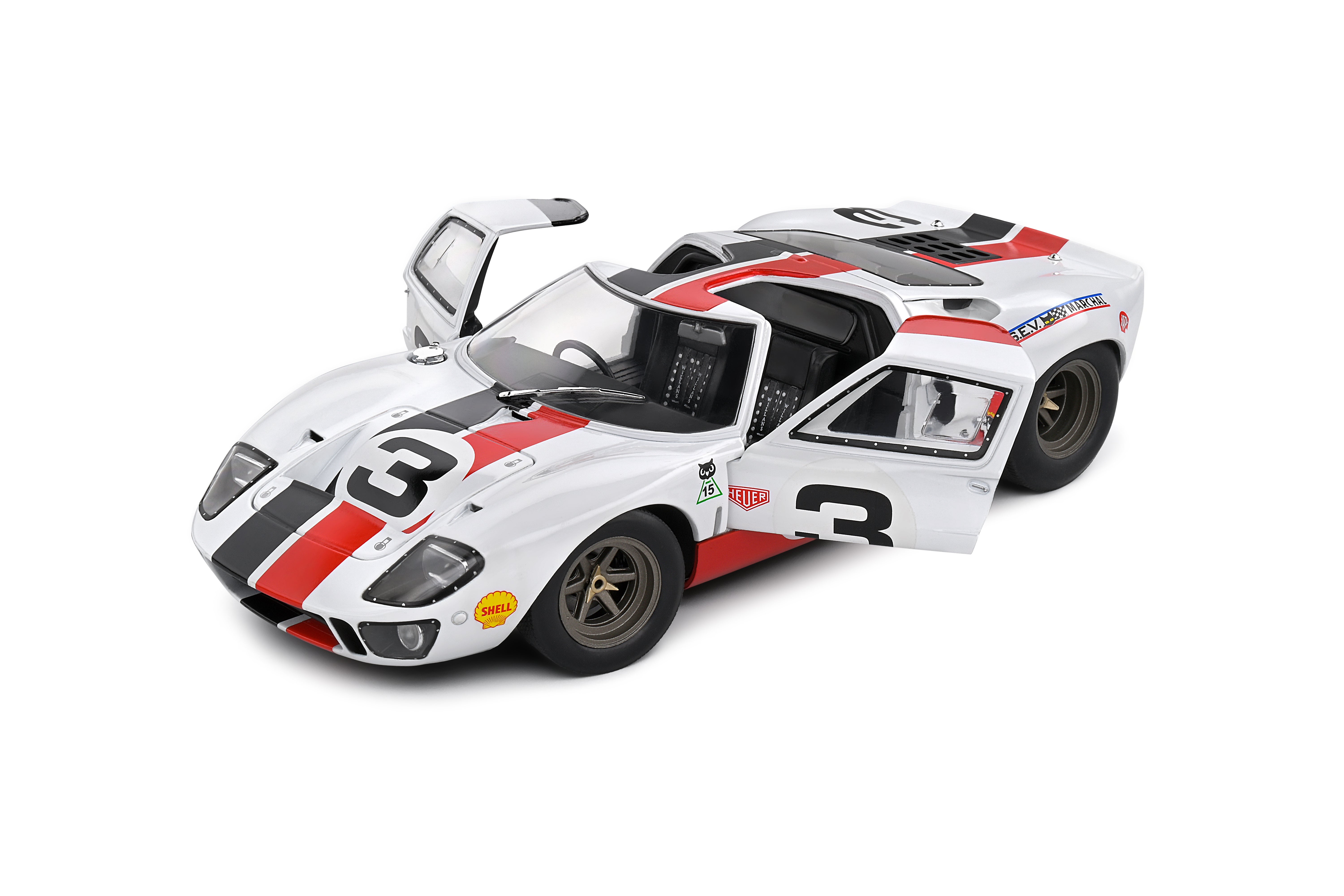 Solido Ford GT40 MK.1 Eric Dean Design 1:18 White Diecast Car S1803010