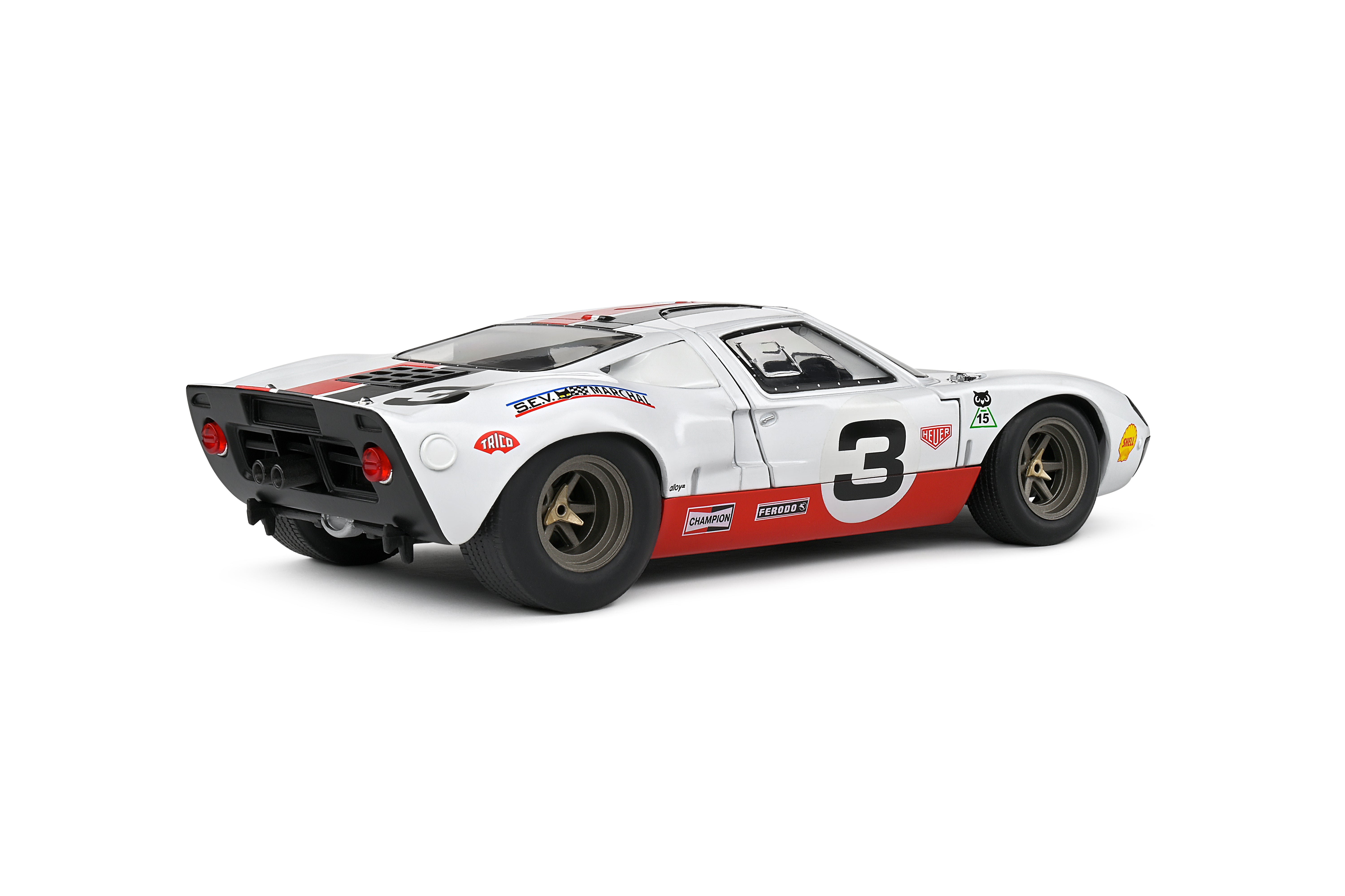 ソリド 1/18 フォード GT40 ホワイト Solido Ford GT40 MK.1 Eric Dean Design 1:18 White Diecast Car S1803010