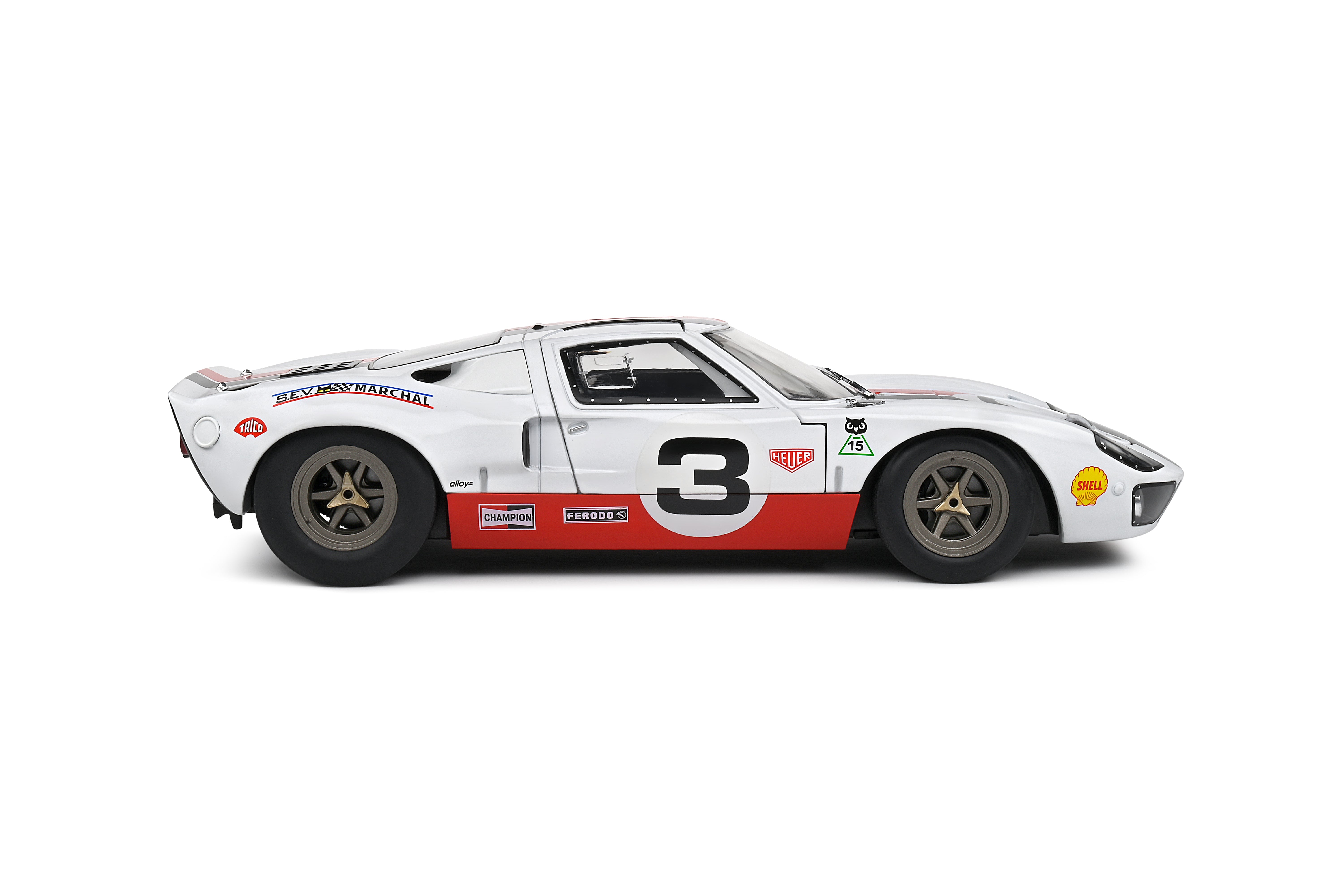 Solido Ford GT40 MK.1 Eric Dean Design 1:18 White Diecast Car S1803010