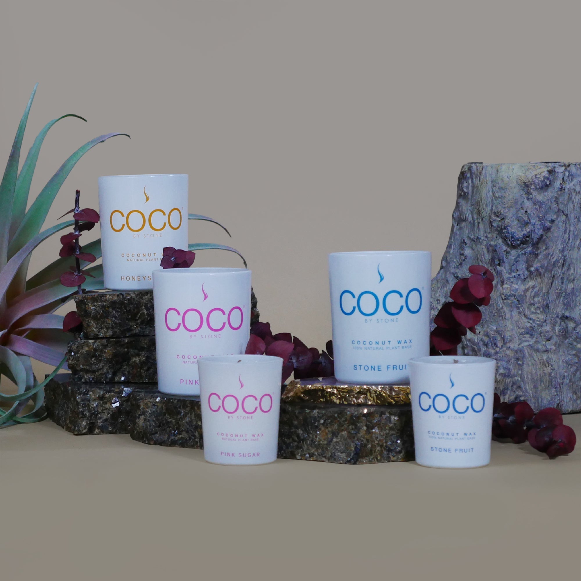 Baies Natural Coconut Apricot Wax Candle