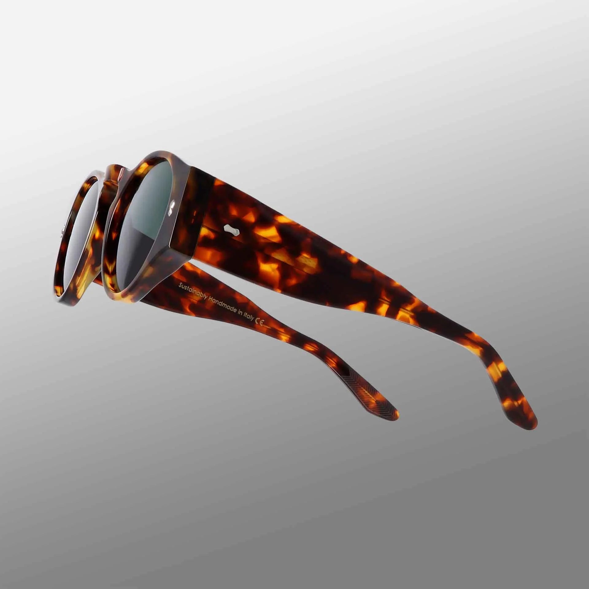 TBD Eyewear Ari Eco Spotted Havana | Bottle Green Lens Sunglasses