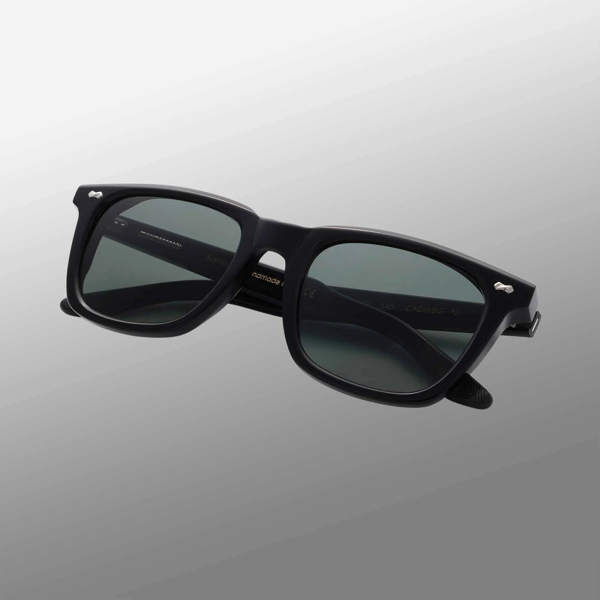 TBD Eyewear Carré Eco Black | Bottle Green Lens Sunglasses