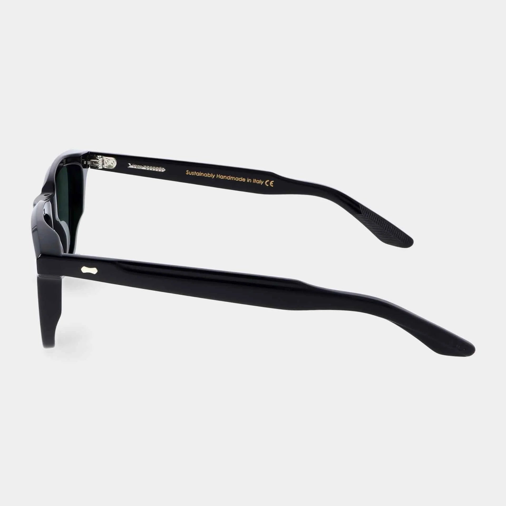 TBD Eyewear Carré Eco Black | Bottle Green Lens Sunglasses