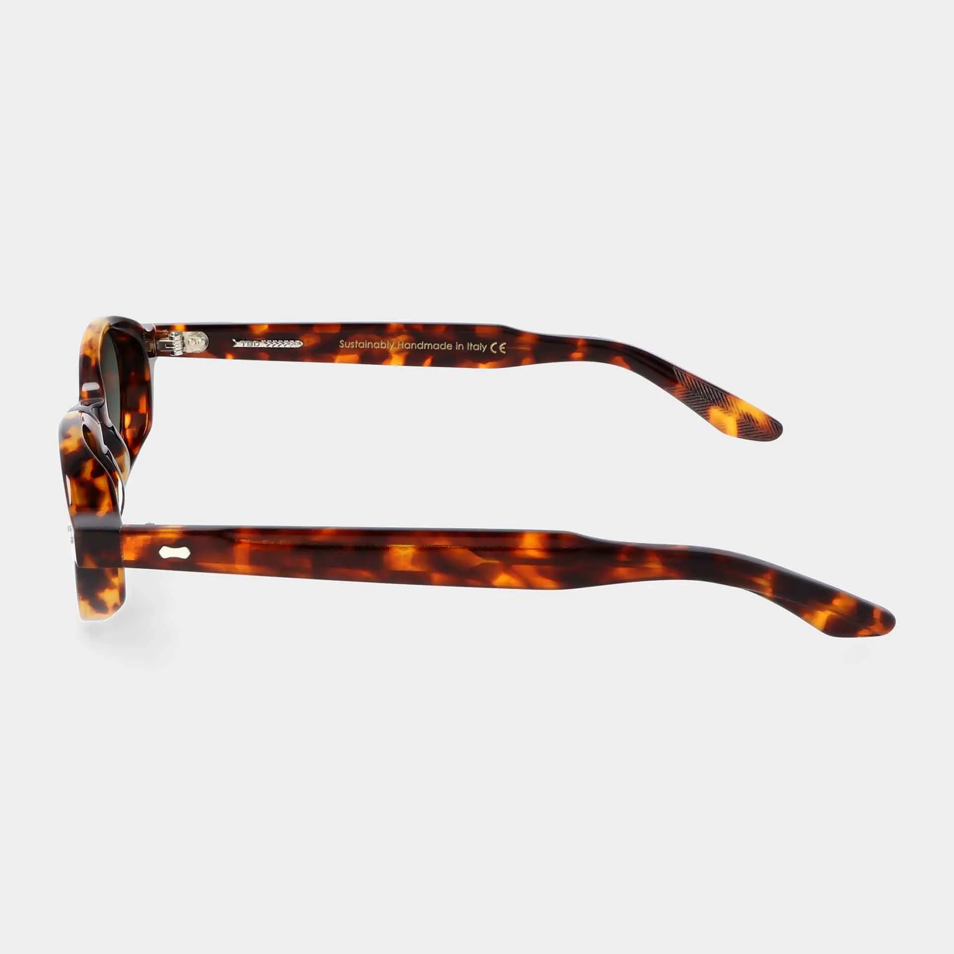TBD Eyewear Ellipse Eco Spotted Havana | Mirror Green Lens Sunglasses