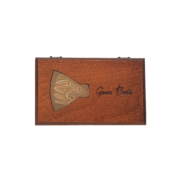 Genius Bowtie Da Vinci Feather Bow Tie - Brown & Earth
