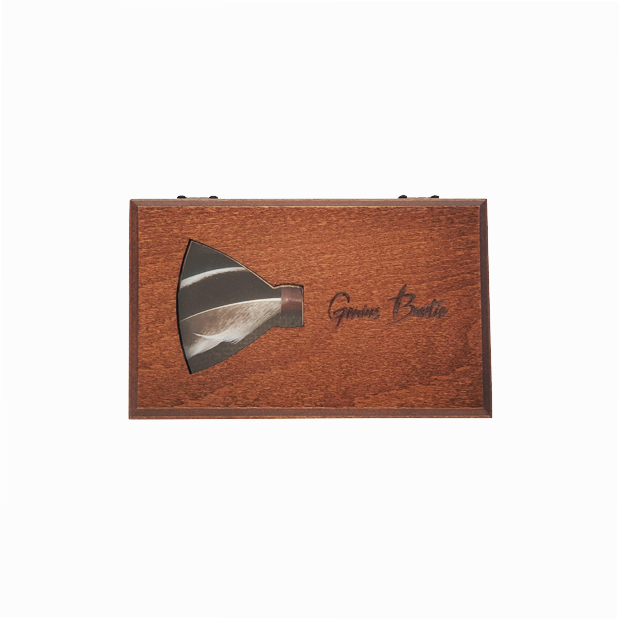 Genius Bowtie Marco Polo Feather Bow Tie - Brown & White