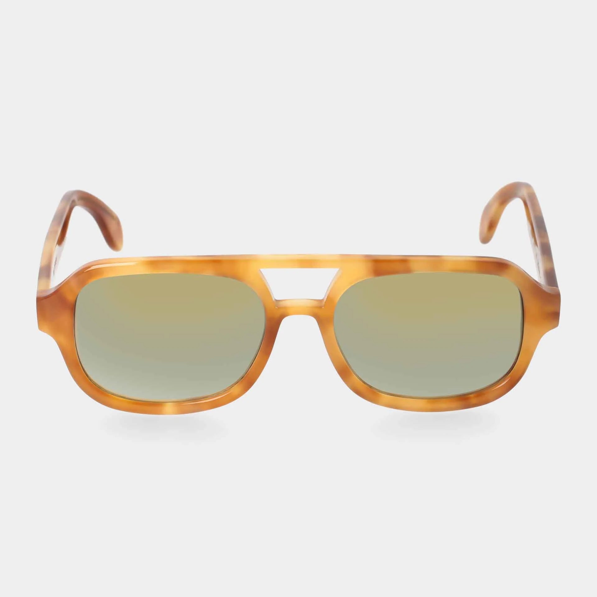 TBD Eyewear Gianni Golden Havana | Mirror Green Lens Sunglasses