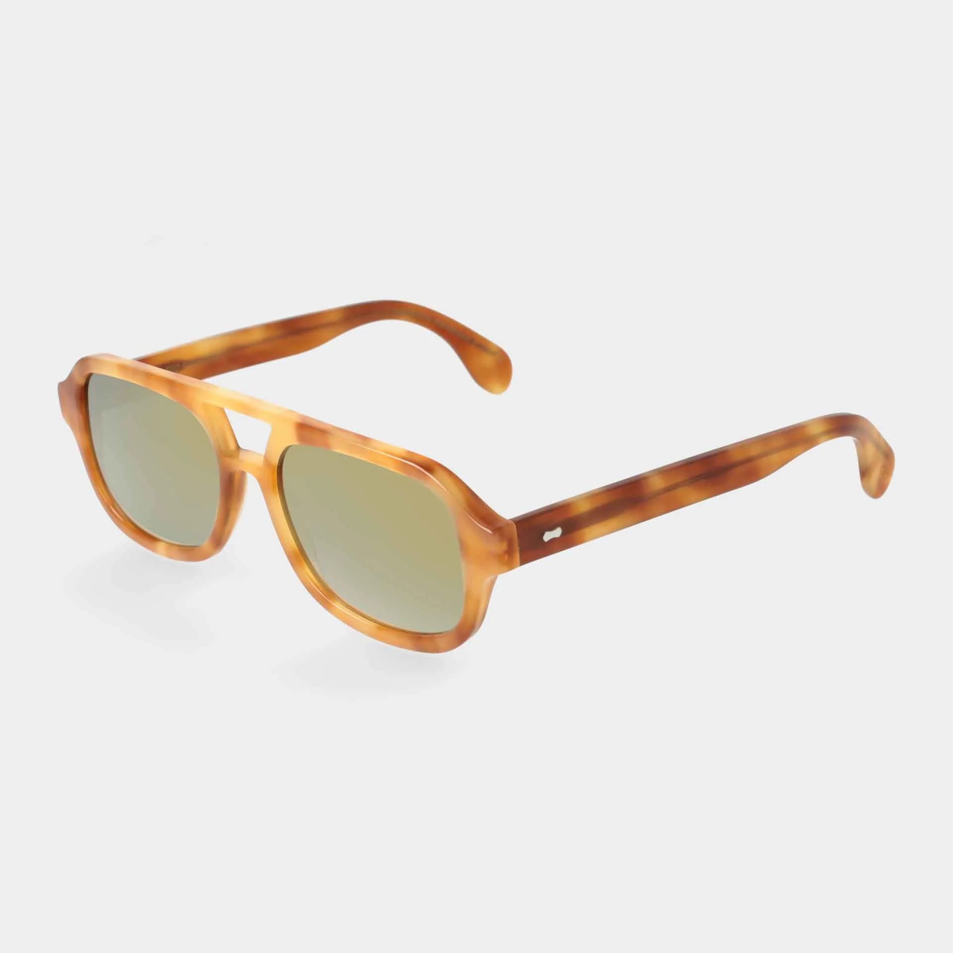 TBD Eyewear Gianni Golden Havana | Mirror Green Lens Sunglasses