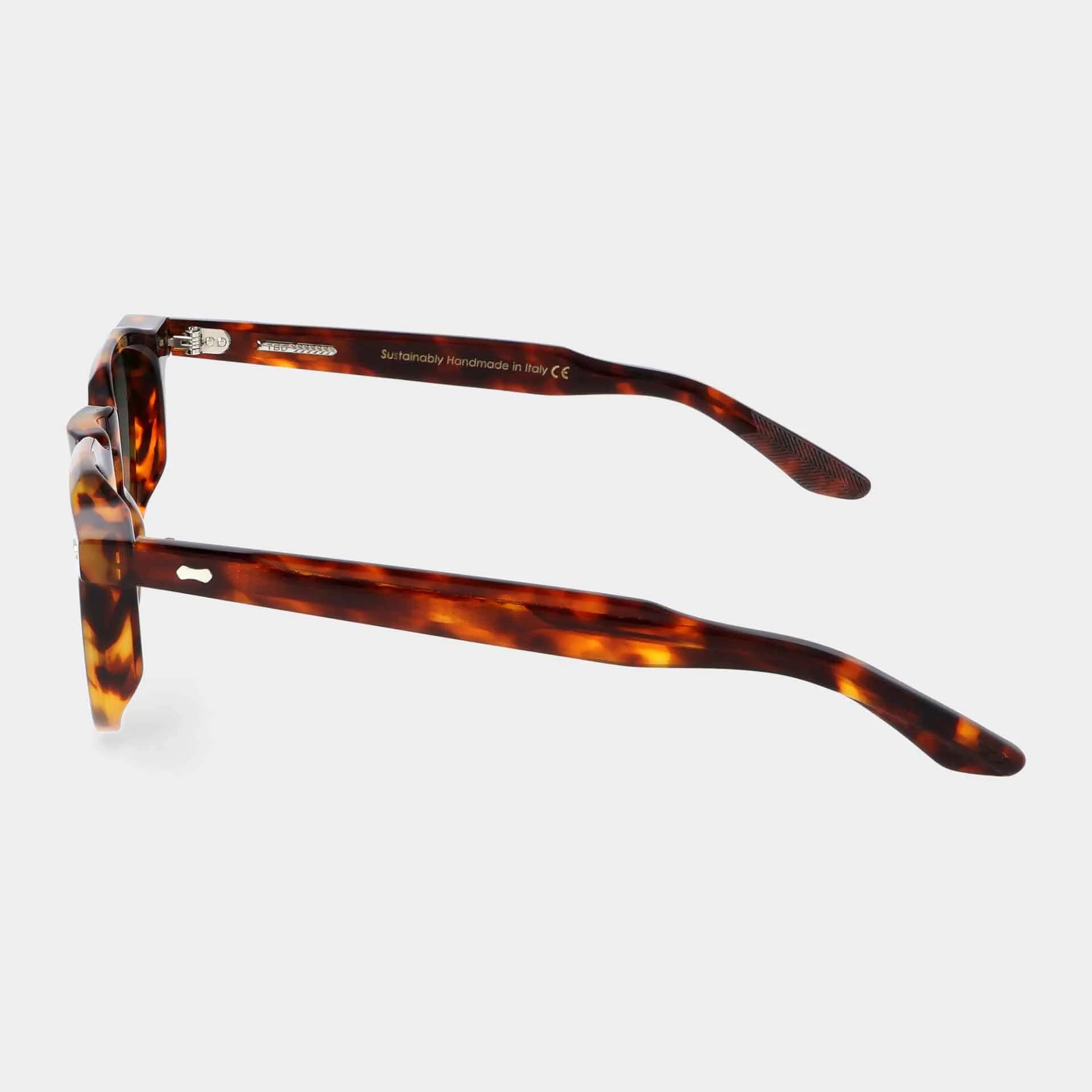 TBD Eyewear Hem Eco Spotted Havana | Mirror Green Lens Sunglasses