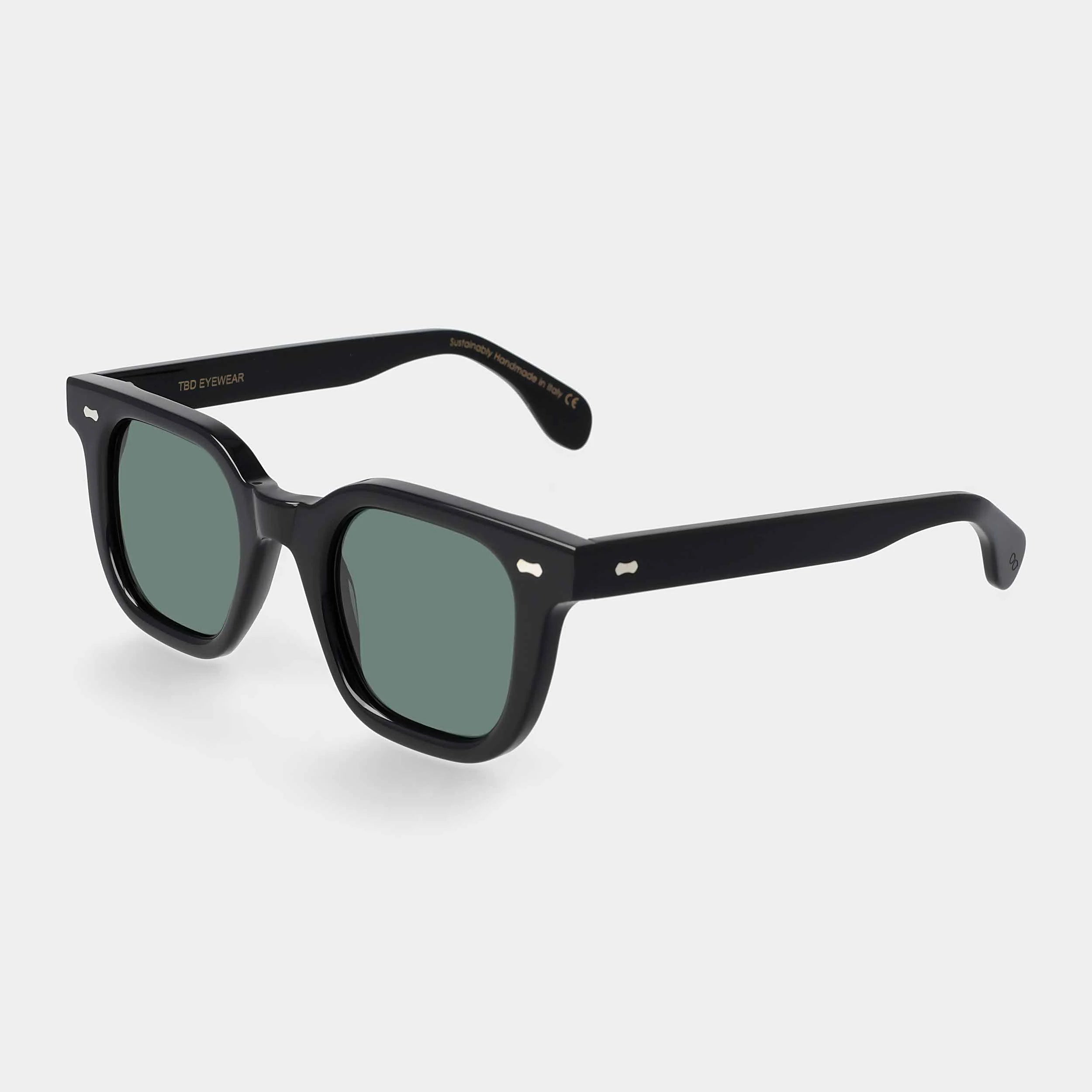 TBD Eyewear Mastro Eco Black | Bottle Green Lens Sunglasses