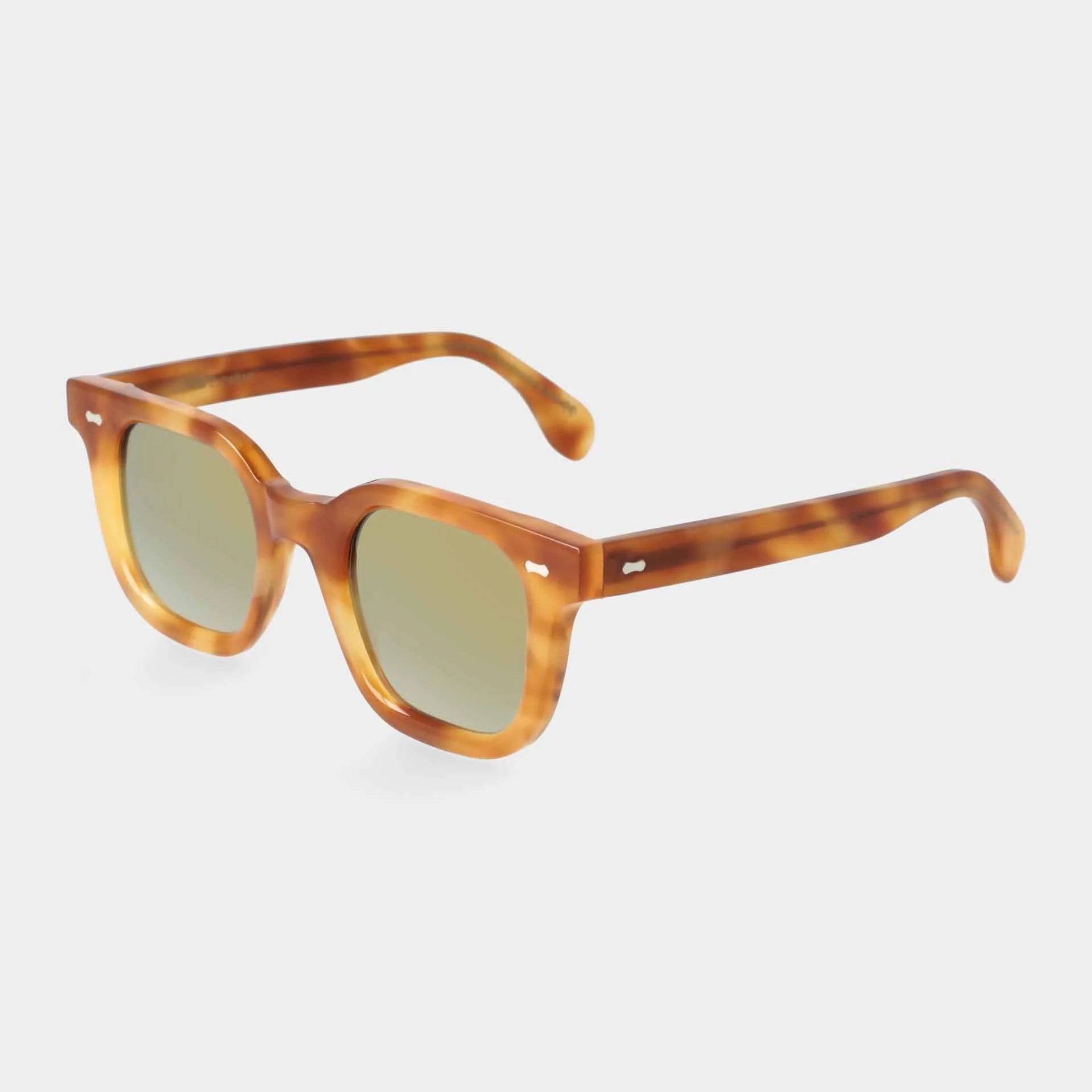 TBD Eyewear Mastro Golden Havana | Mirror Green Lens Sunglasses