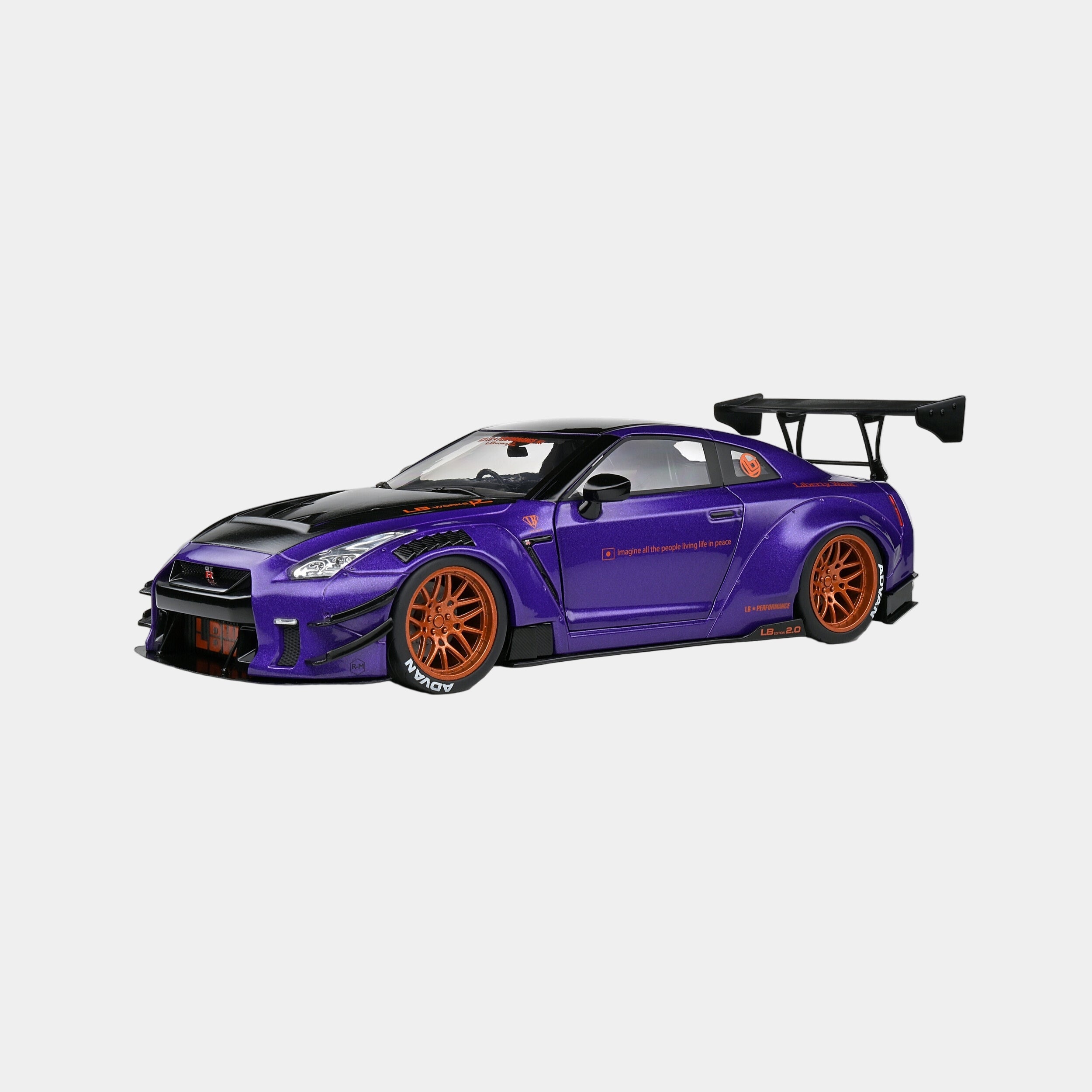 Solido Nissan GT-R (R35) Liberty Walk Body Kit 2.0 Purple - 2022 1:18 Diecast Car Total