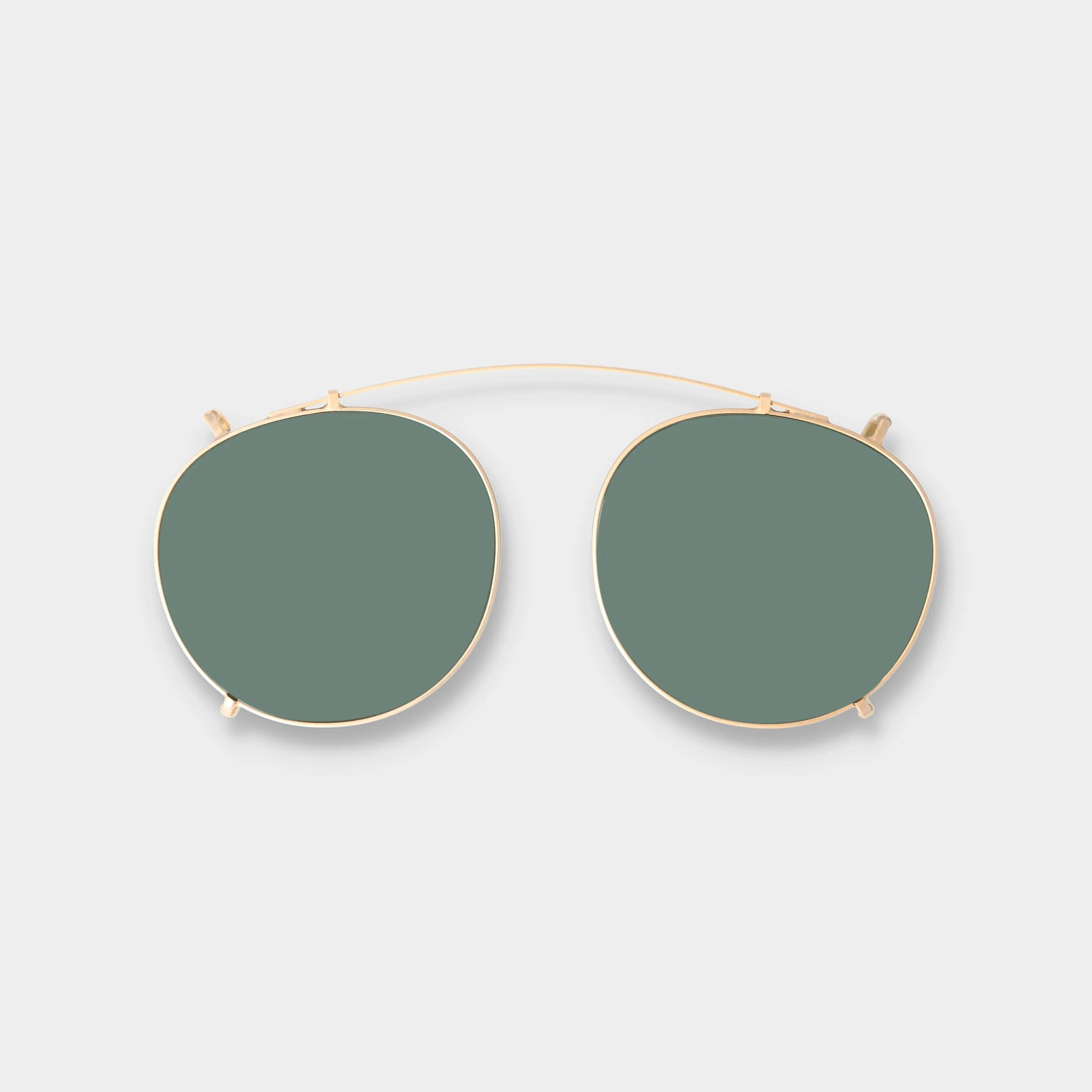 TBD Eyewear Clip Gold Bottle Green Lens Front