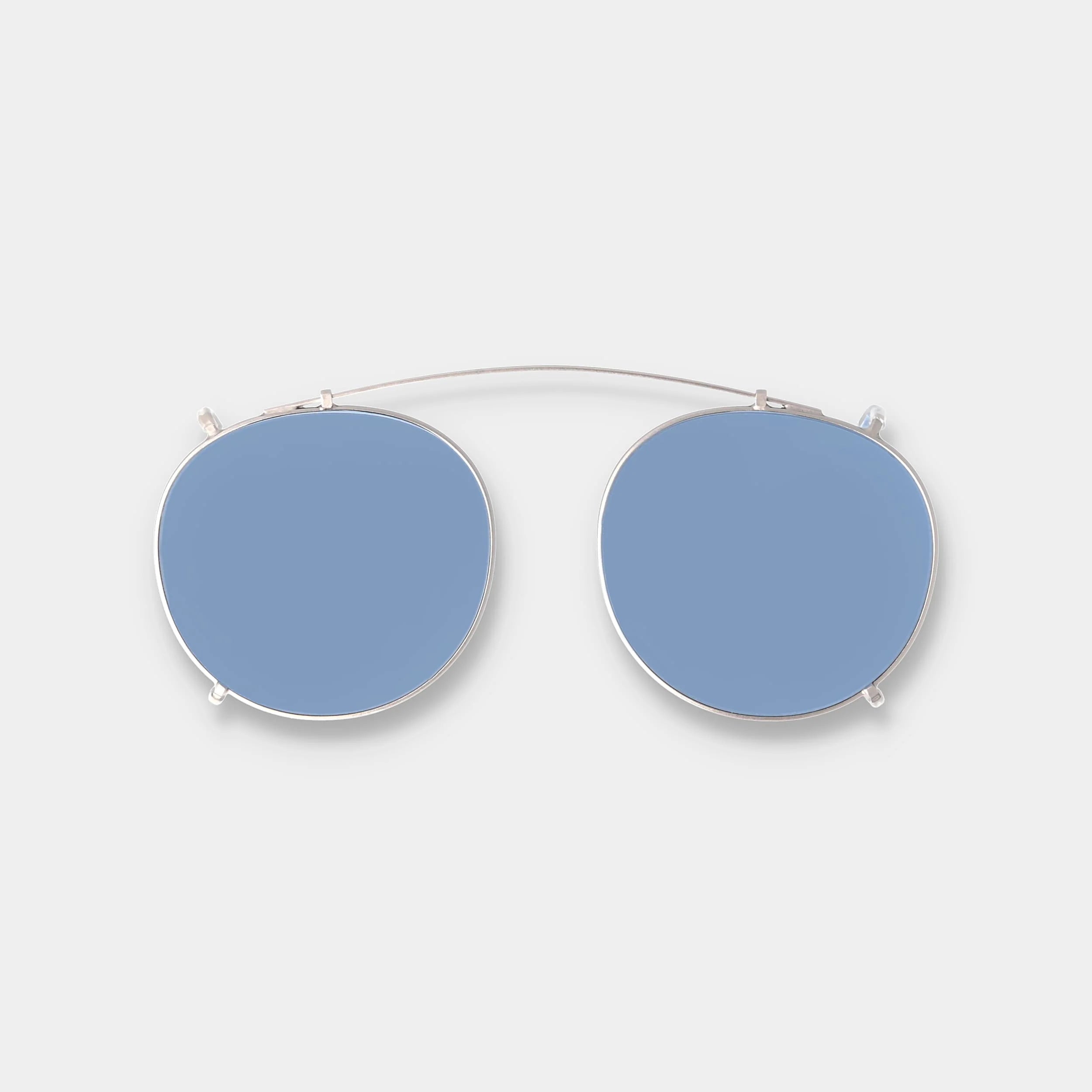 TBD Eyewear Clip Silver Blue Lens Front