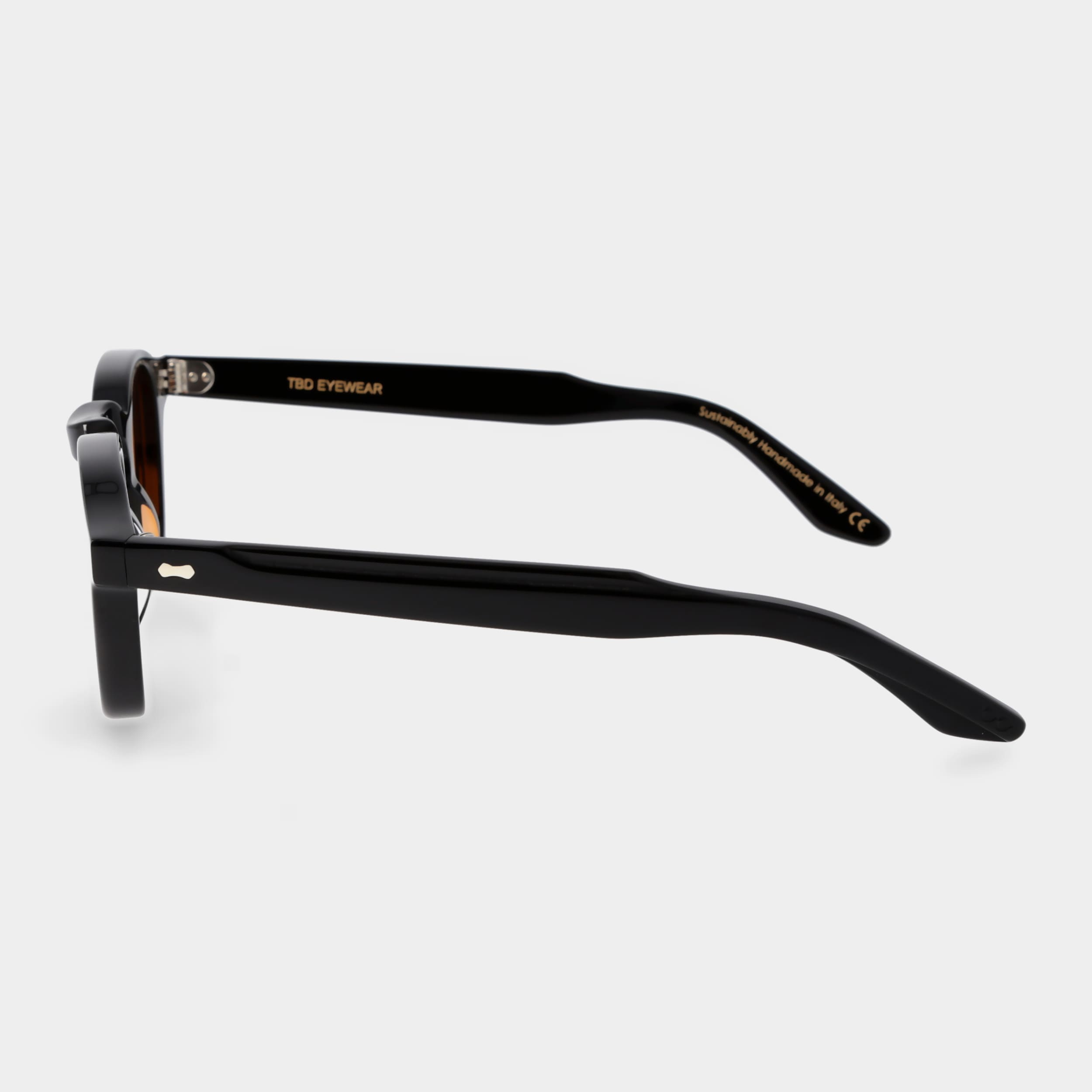 TBD Eyewear Cord Eco Black Orange Lens Side