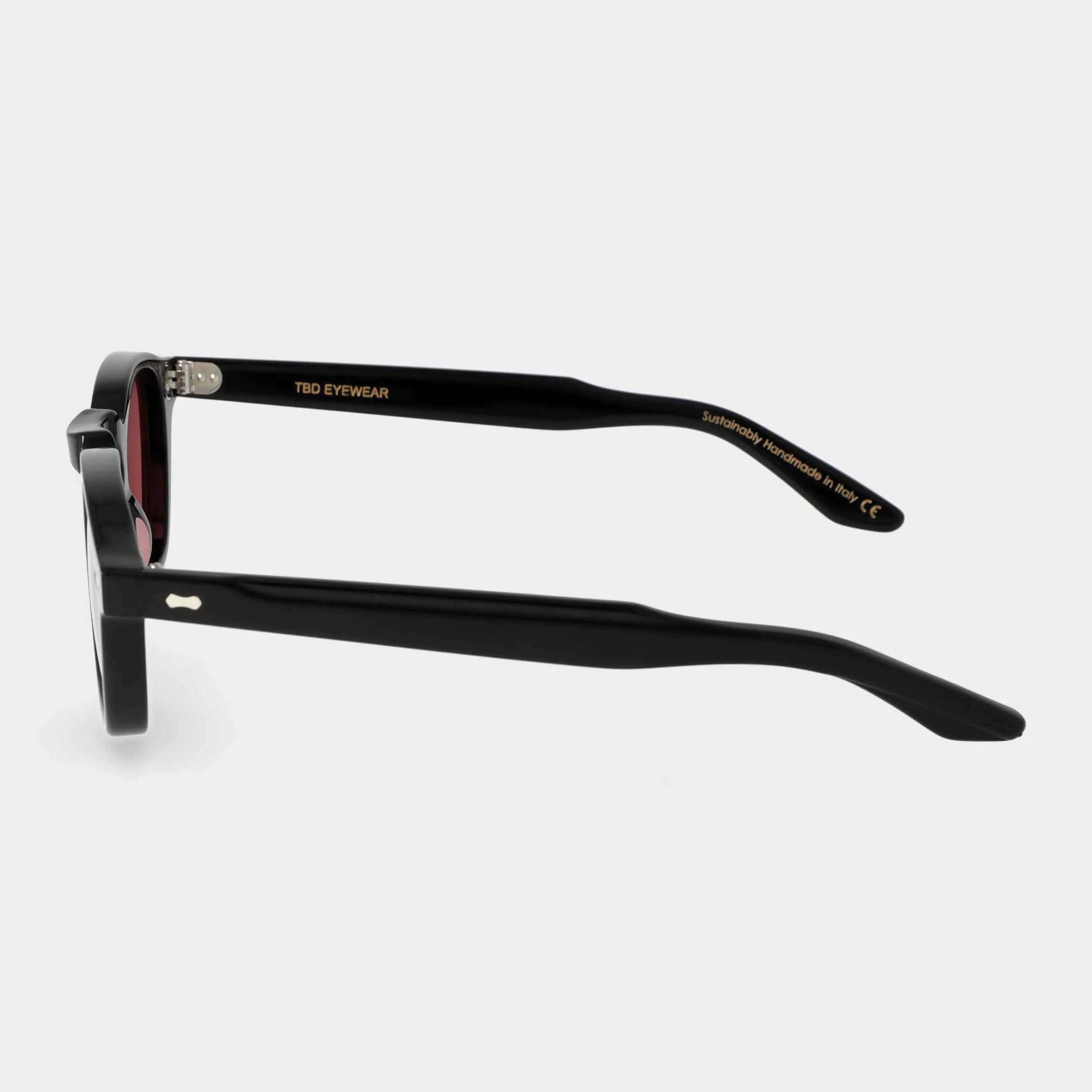 TBD Eyewear Cord Black Red Sunglasses Side