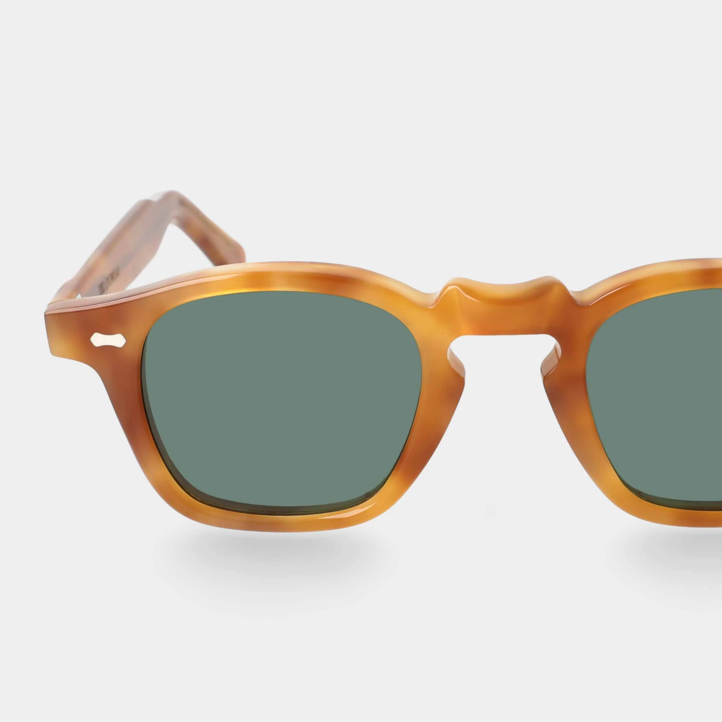 TBD Eyewear Cord Golden Havana Bottle Green Lens Sunglasses Detail