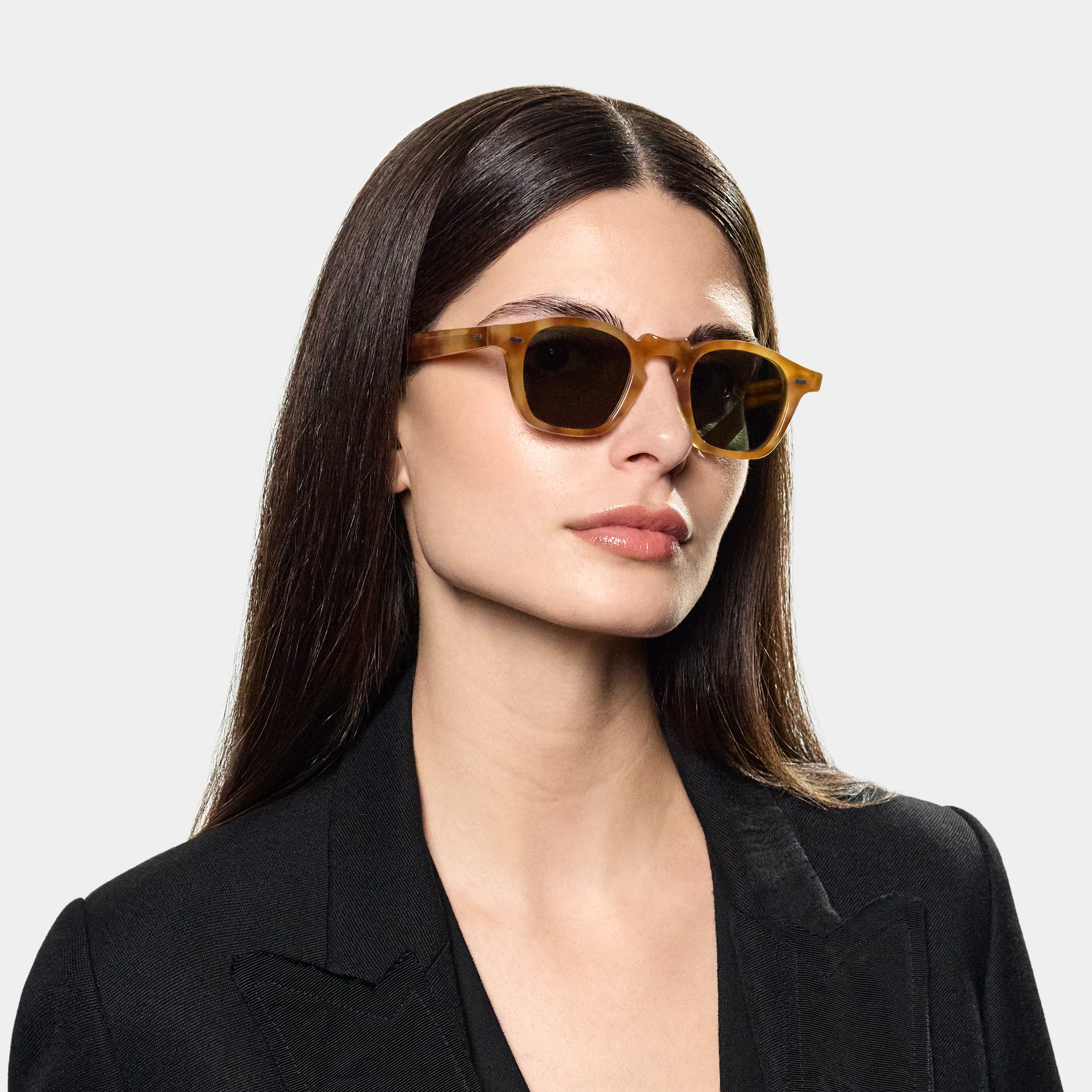 TBD Eyewear Cord Golden Havana Bottle Green Lens Sunglasses Woman