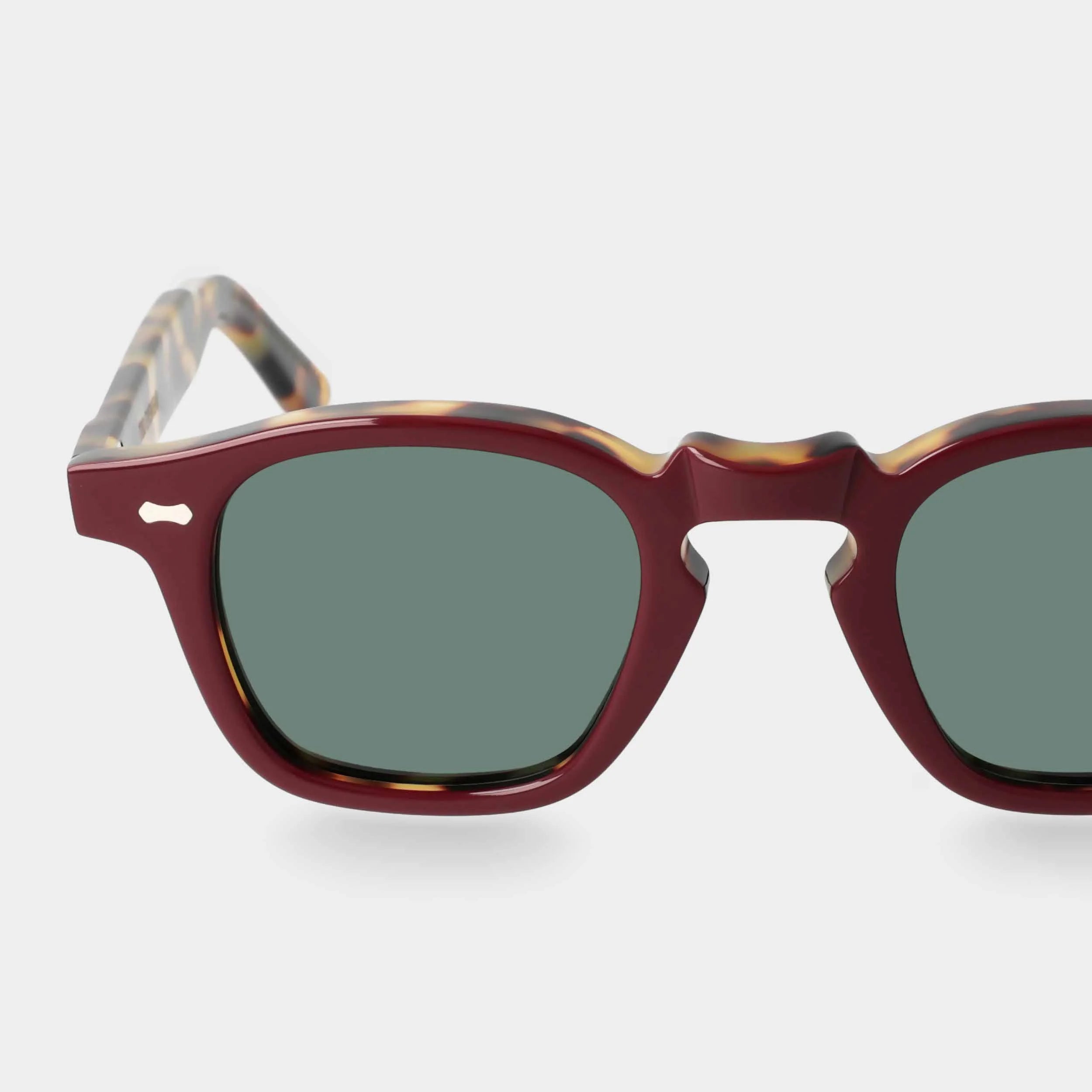 TBD Eyewear Cord Plum Bottle Green Lens Sunglasses Detail