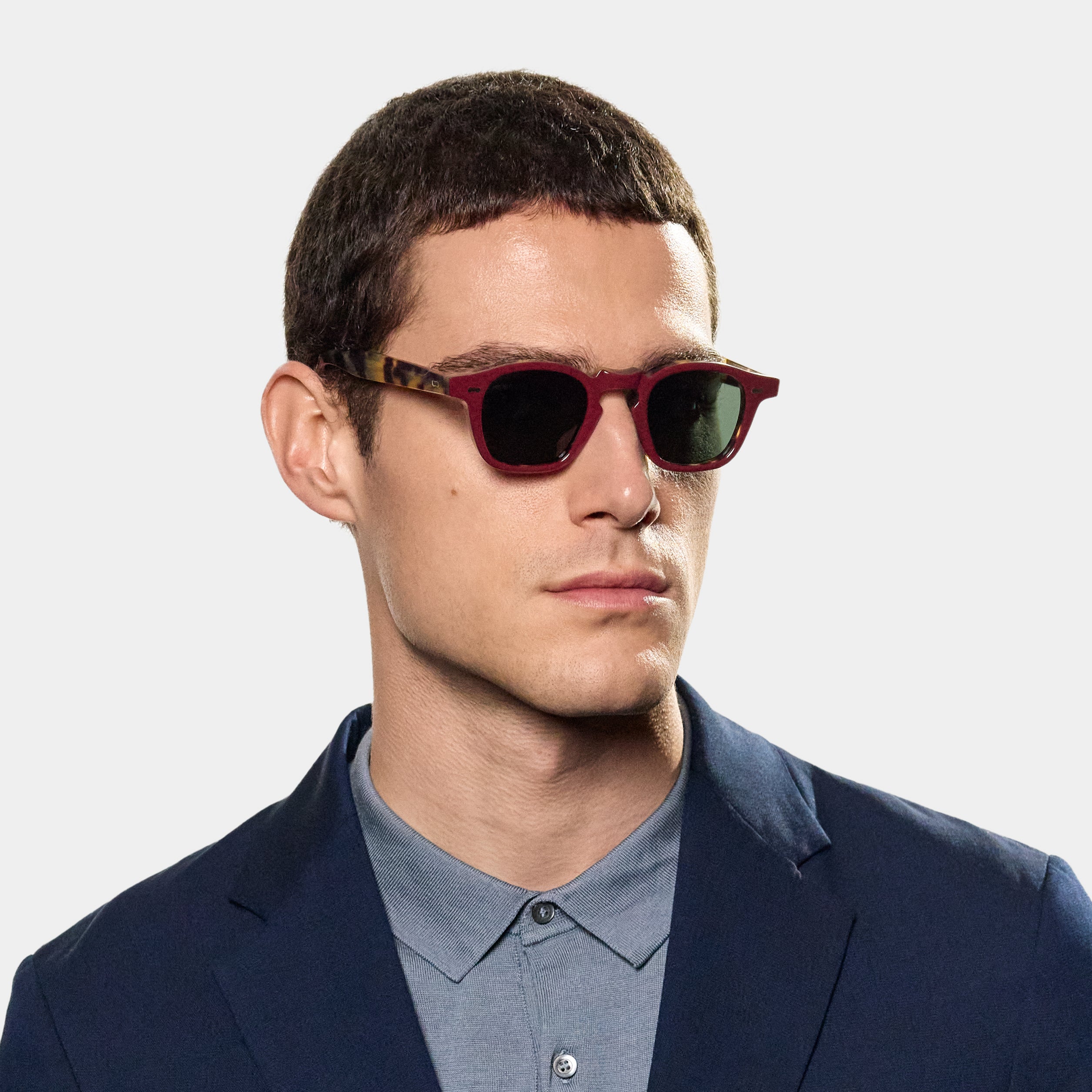 TBD Eyewear Cord Plum Bottle Green Lens Sunglasses Man