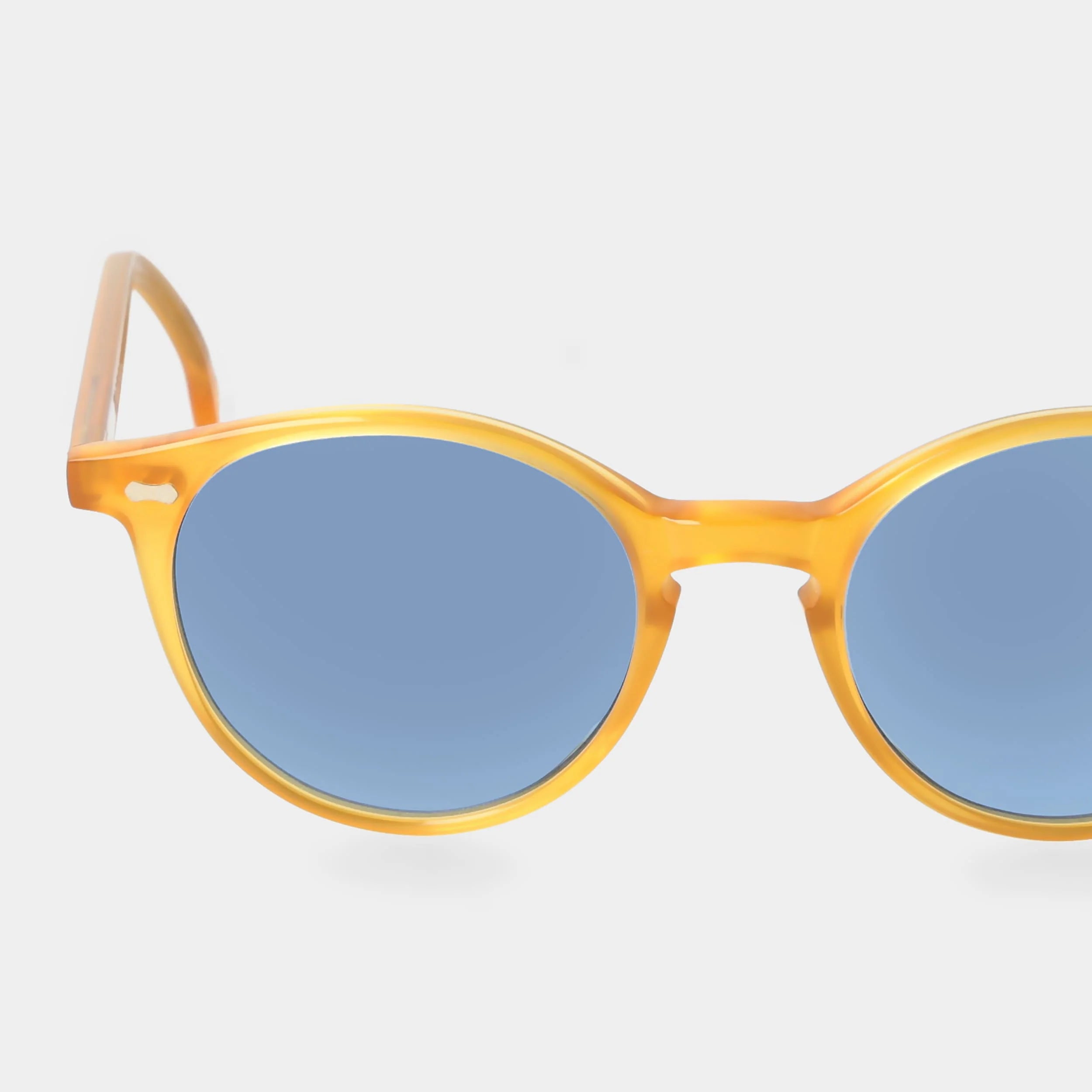 TBD Eyewear Cran Eco Honey Blue Lens Sunglasses Detail