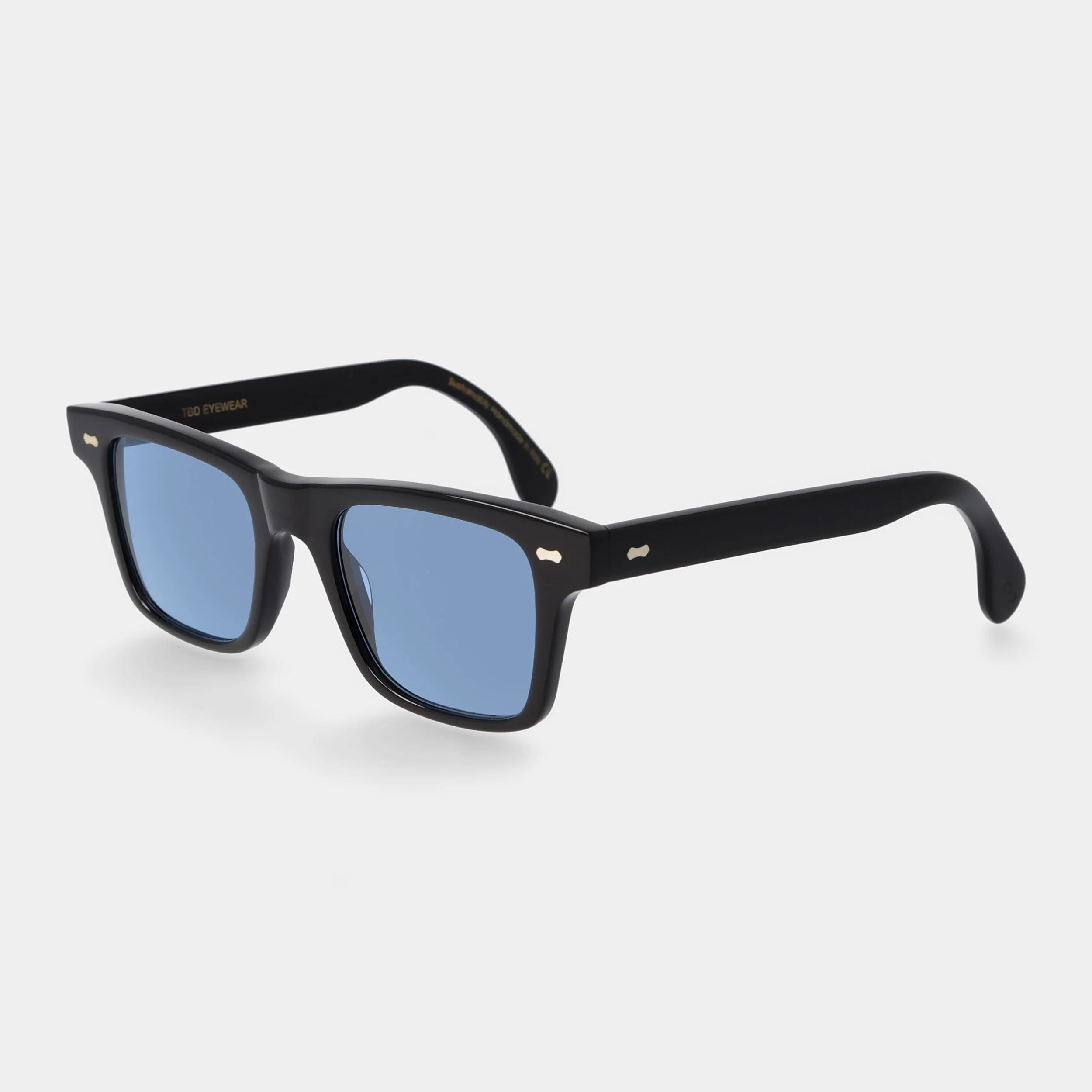 TBD Eyewear Denim Eco Black Blue Lens Sunglasses Angle