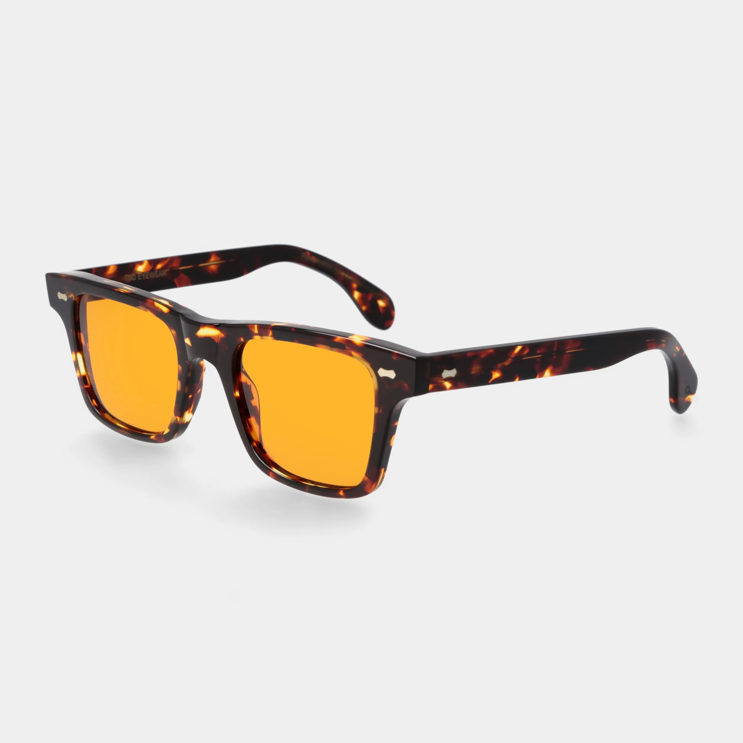 TBD Eyewear Denim Eco Dark Havana Orange Lens Sunglasses Angle