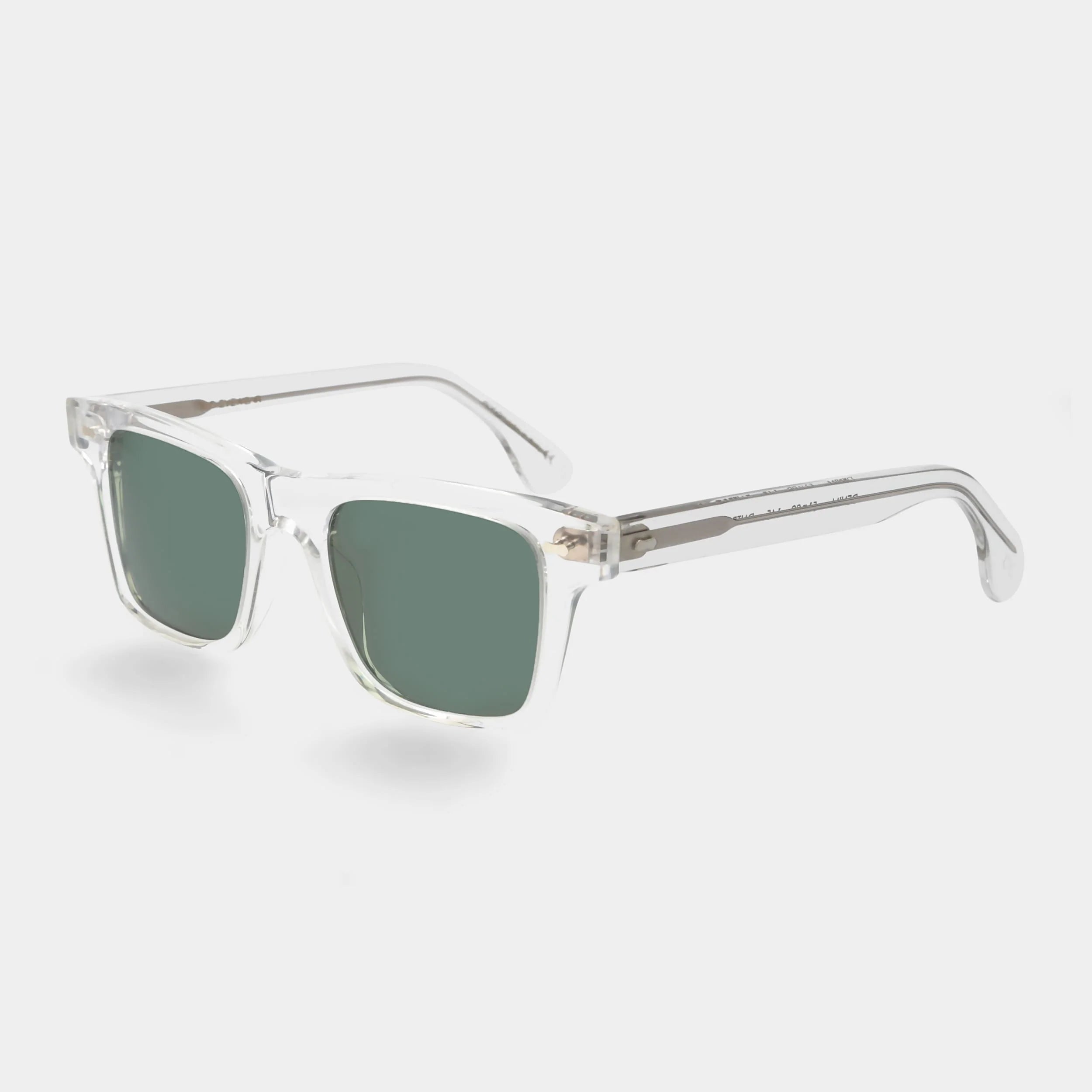 TBD Eyewear Denim Eco Transparent | Bottle Green Lens Sunglasses