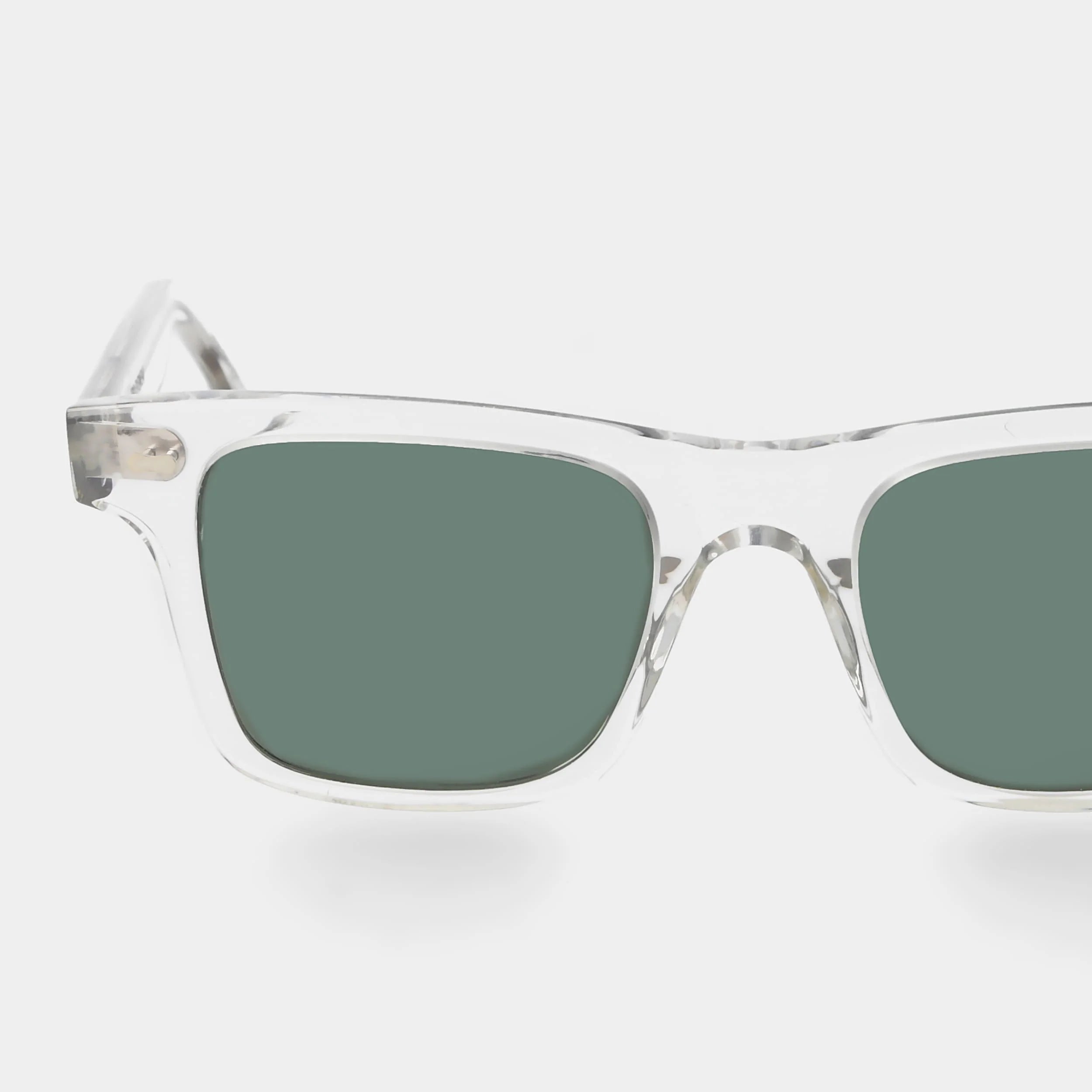 TBD Eyewear Denim Eco Transparent | Bottle Green Lens Sunglasses