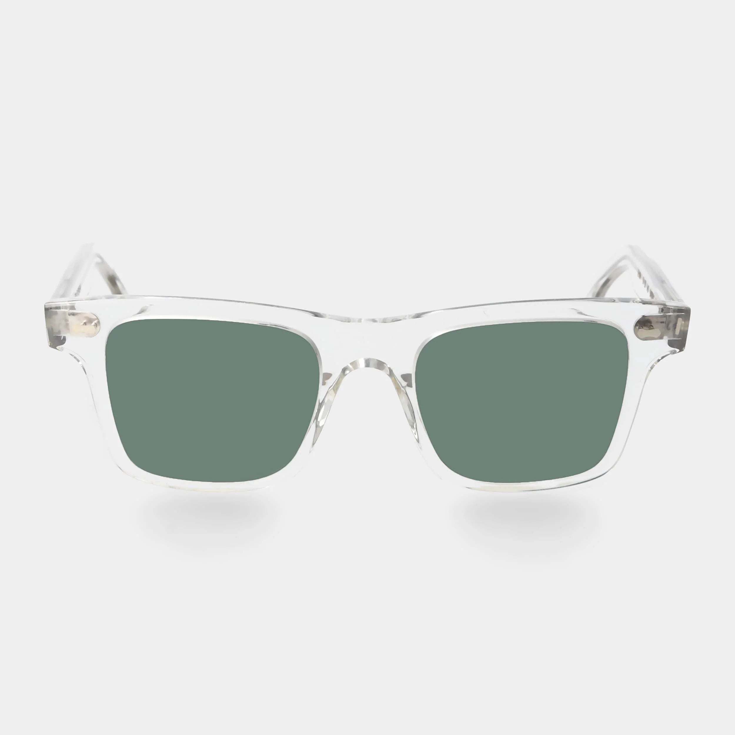 TBD Eyewear Denim Eco Transparent | Bottle Green Lens Sunglasses