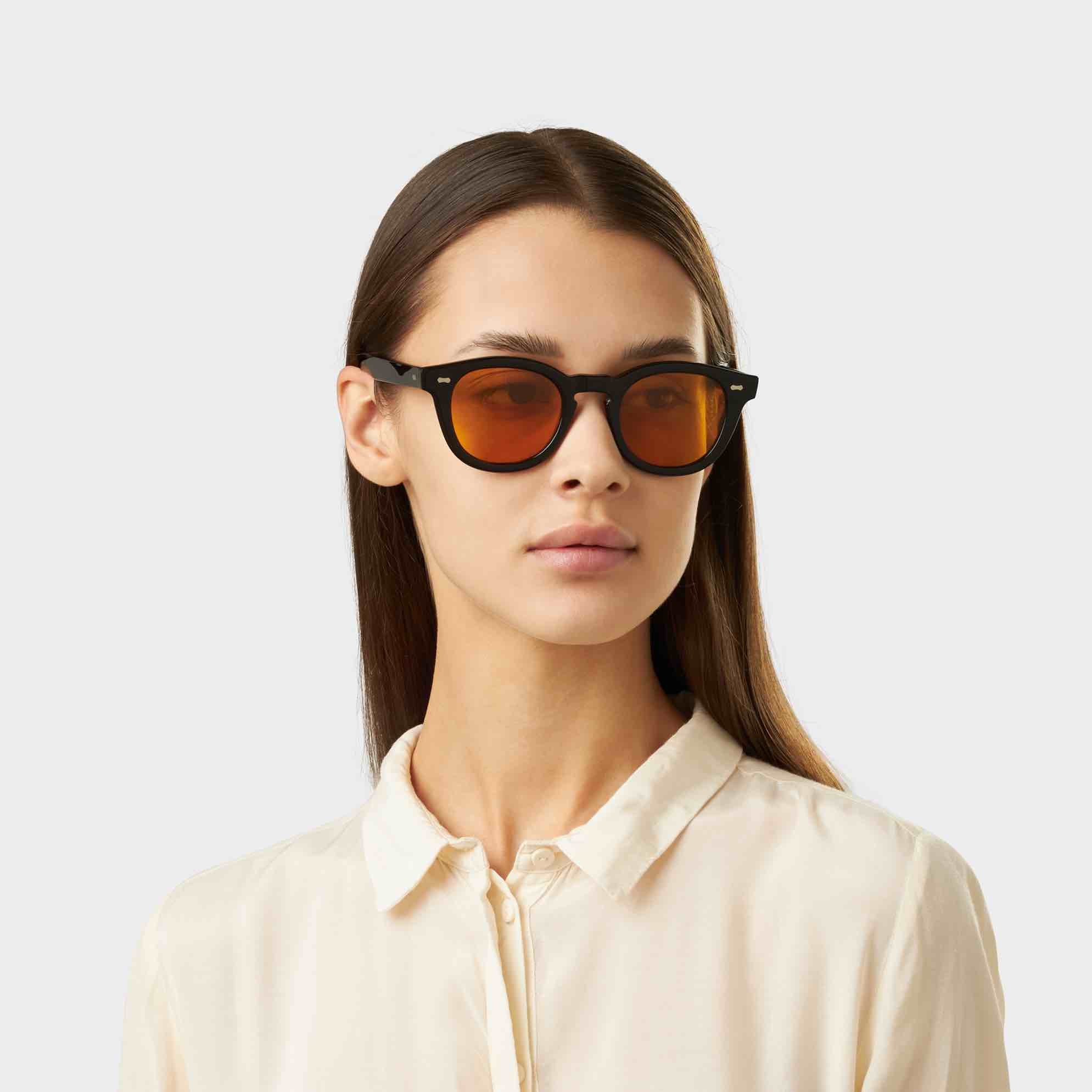 TBD Eyewear Donegal Eco Black Orange Lens Sunglasses Woman