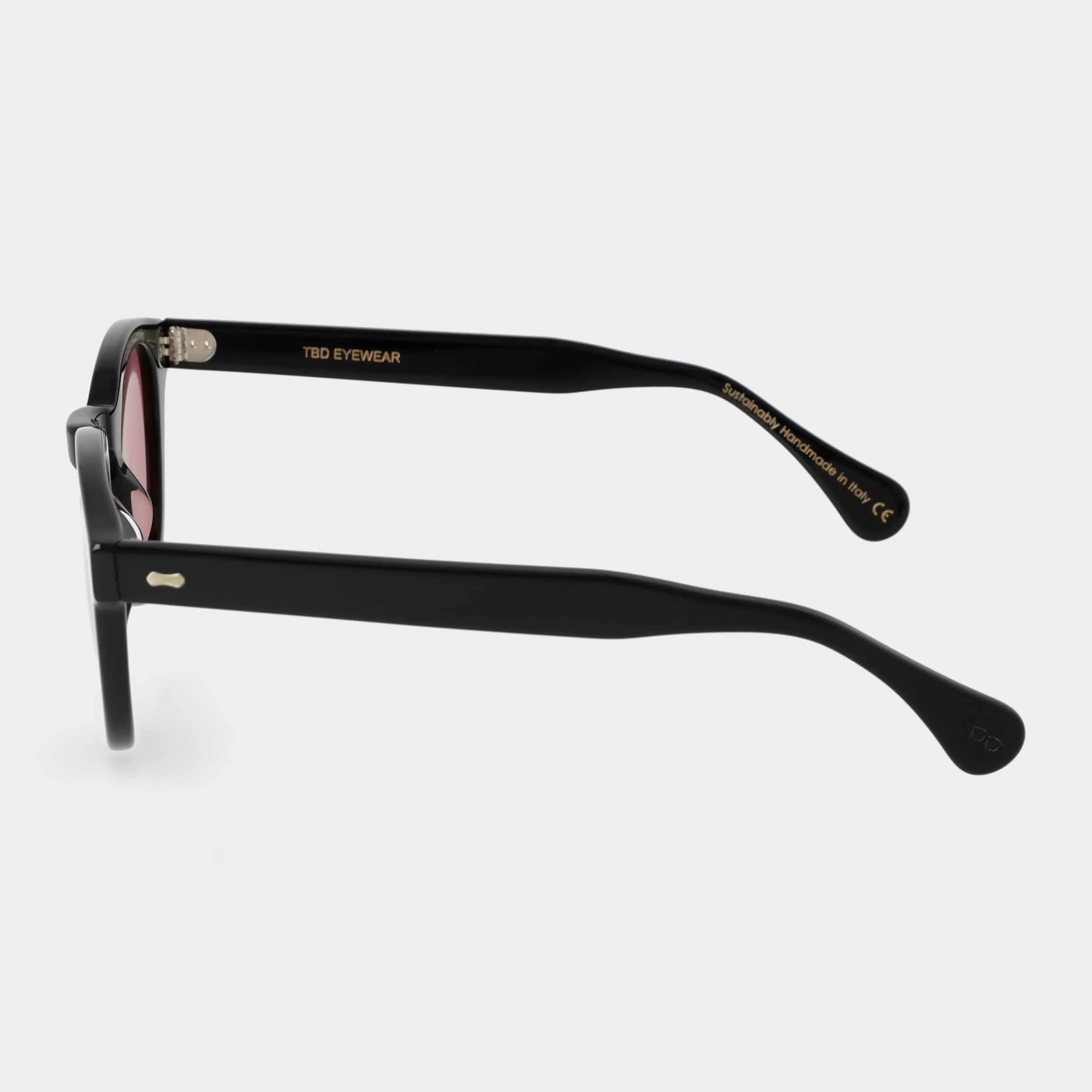 TBD Eyewear Donegal Black Red Sunglasses Side