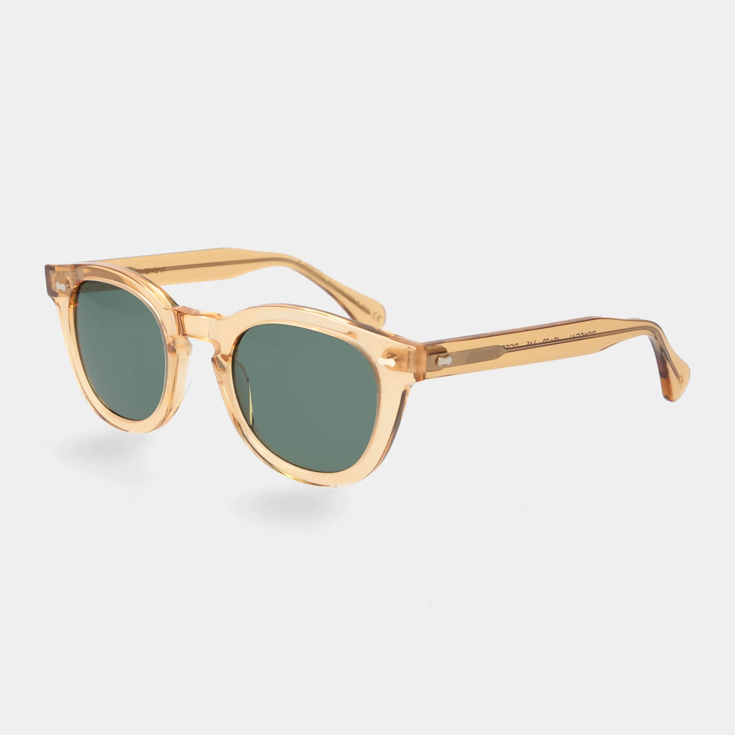 TBD Eyewear Donegal Eco Champagne Bottle Green Lens Sunglasses Angle