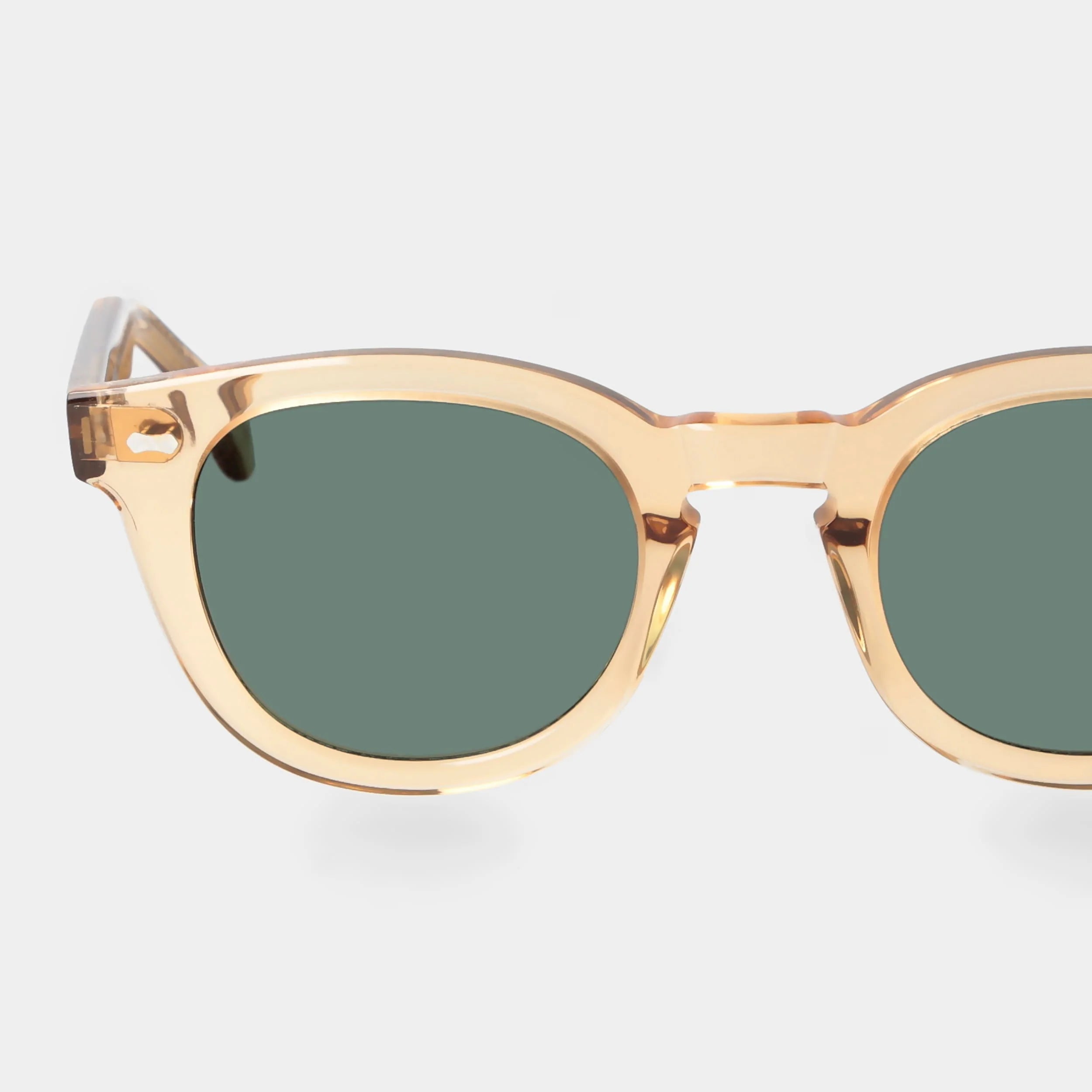 TBD Eyewear Donegal Eco Champagne Bottle Green Lens Sunglasses Detail