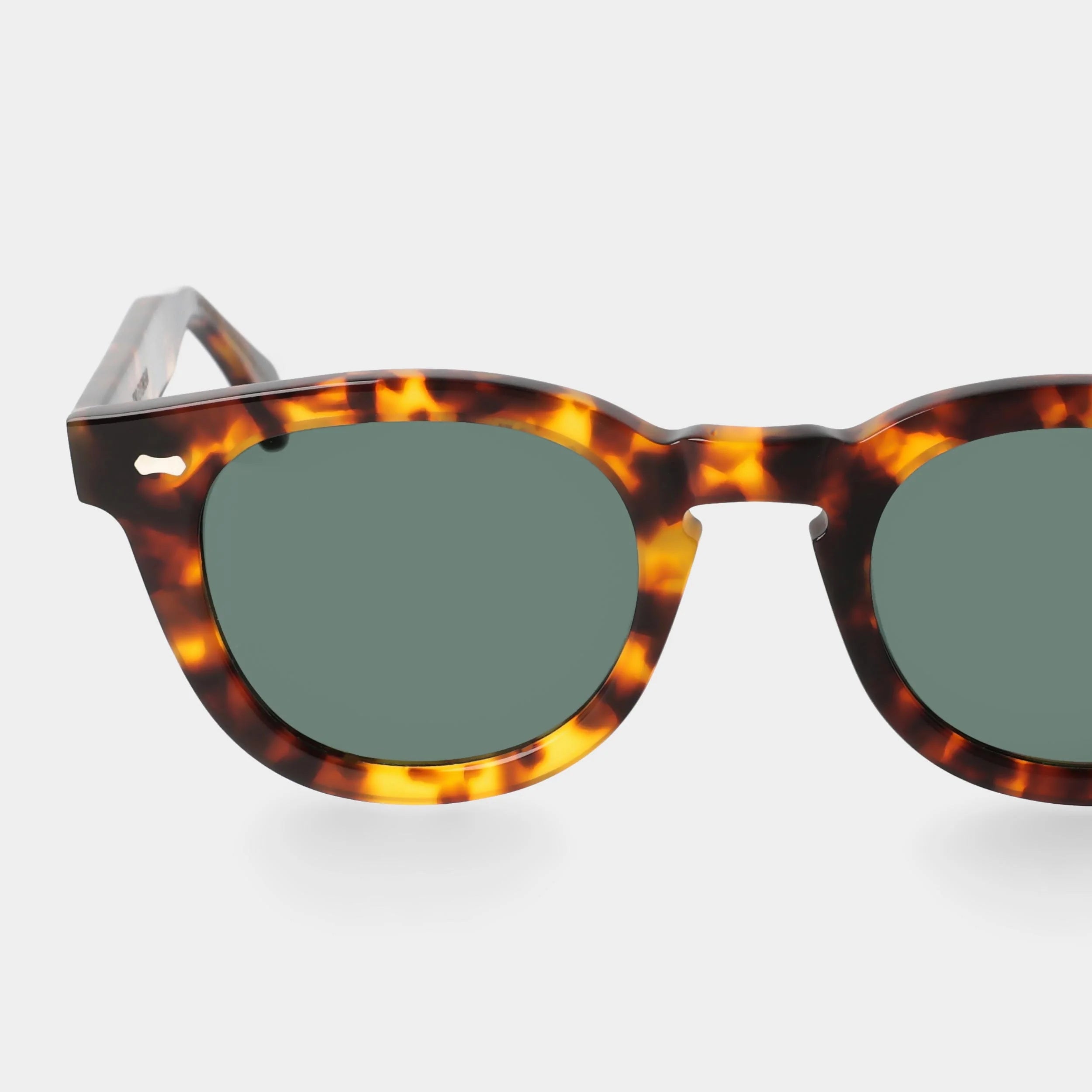 TBD Eyewear Donegal Eco Spotted Havana Bottle Green Lens Sunglasses Detail