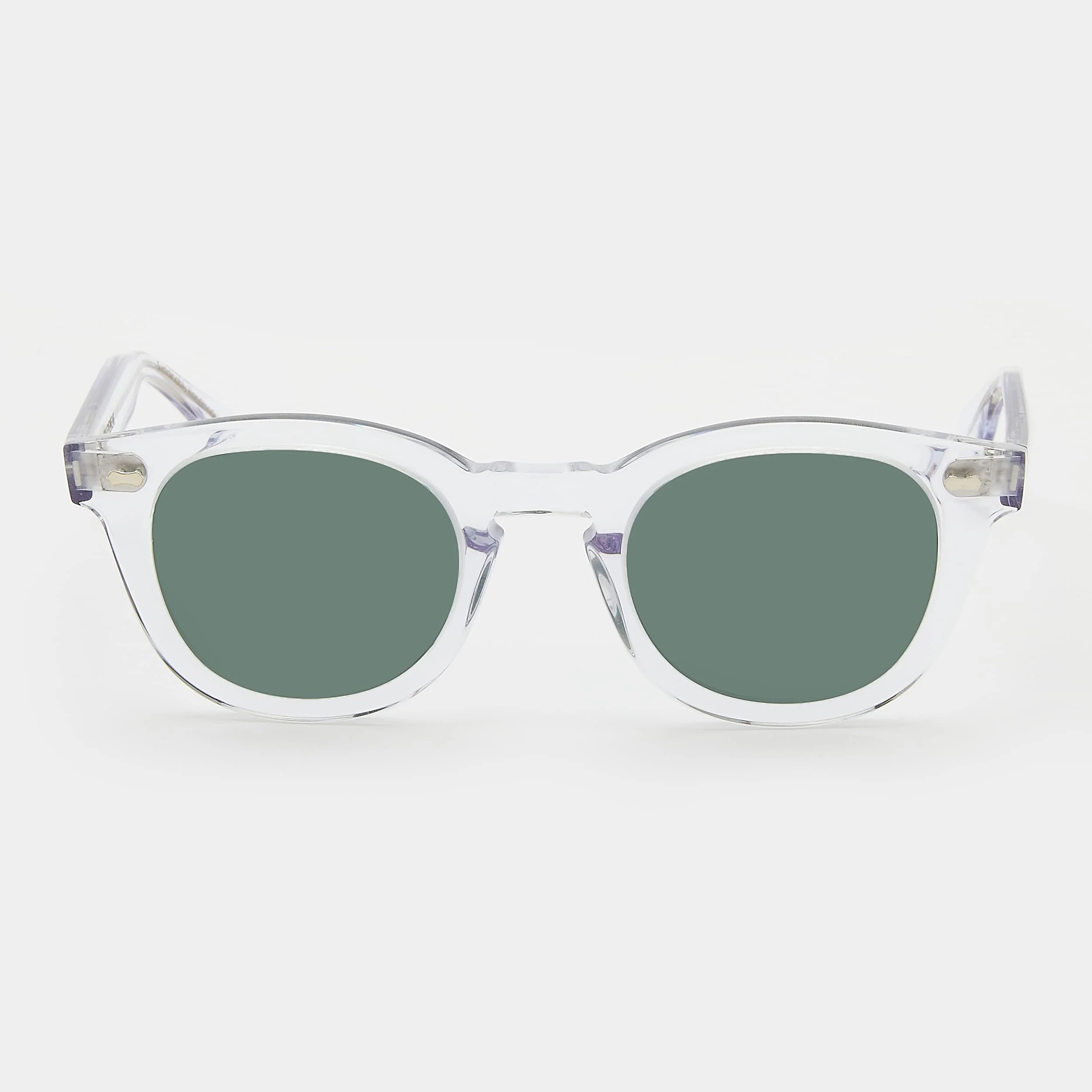 TBD Eyewear Donegal Eco Transparent Bottle Green Lens Sunglasses Front