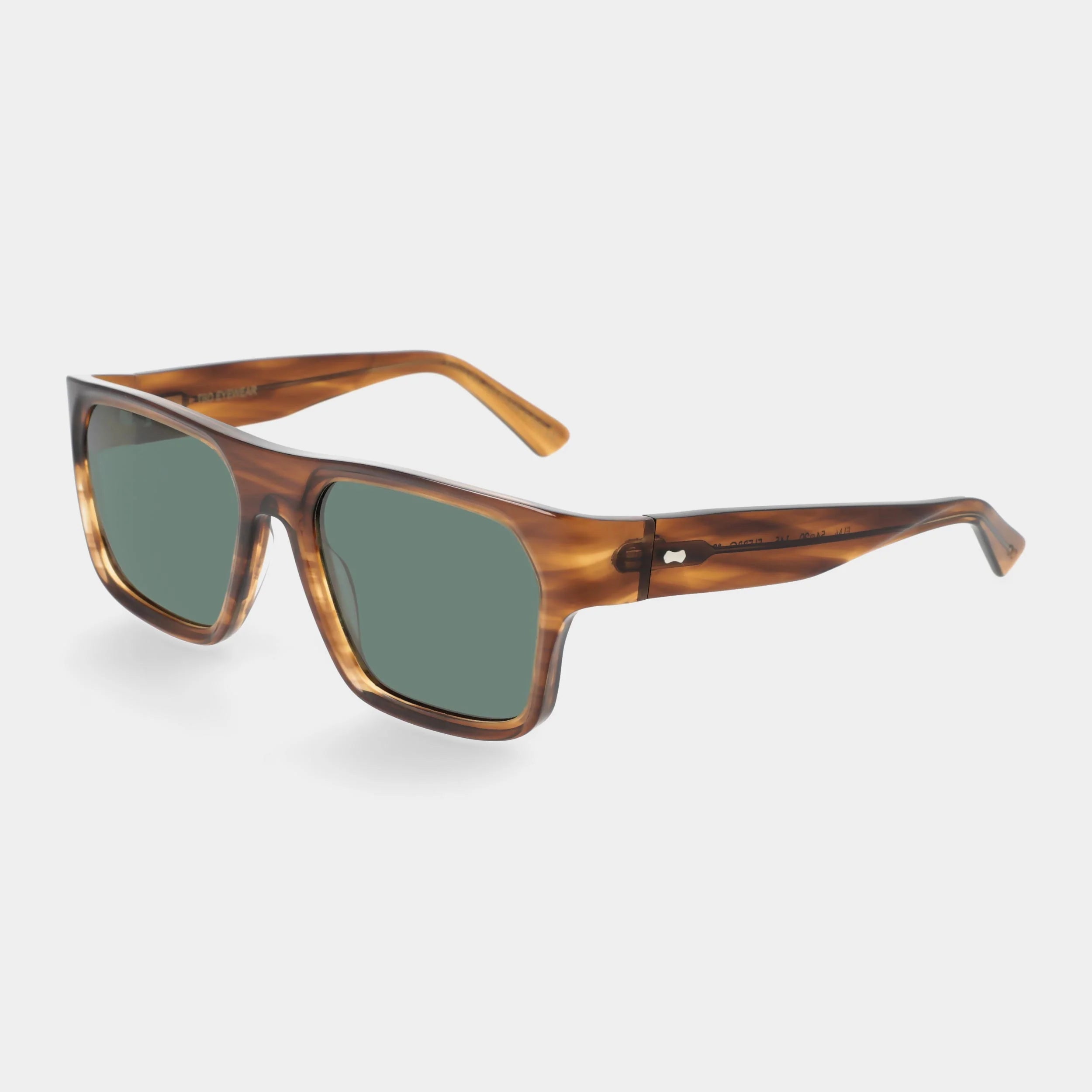 TBD Eyewear Elm Earth Bio Bottle Green Lens Sunglasses Angle