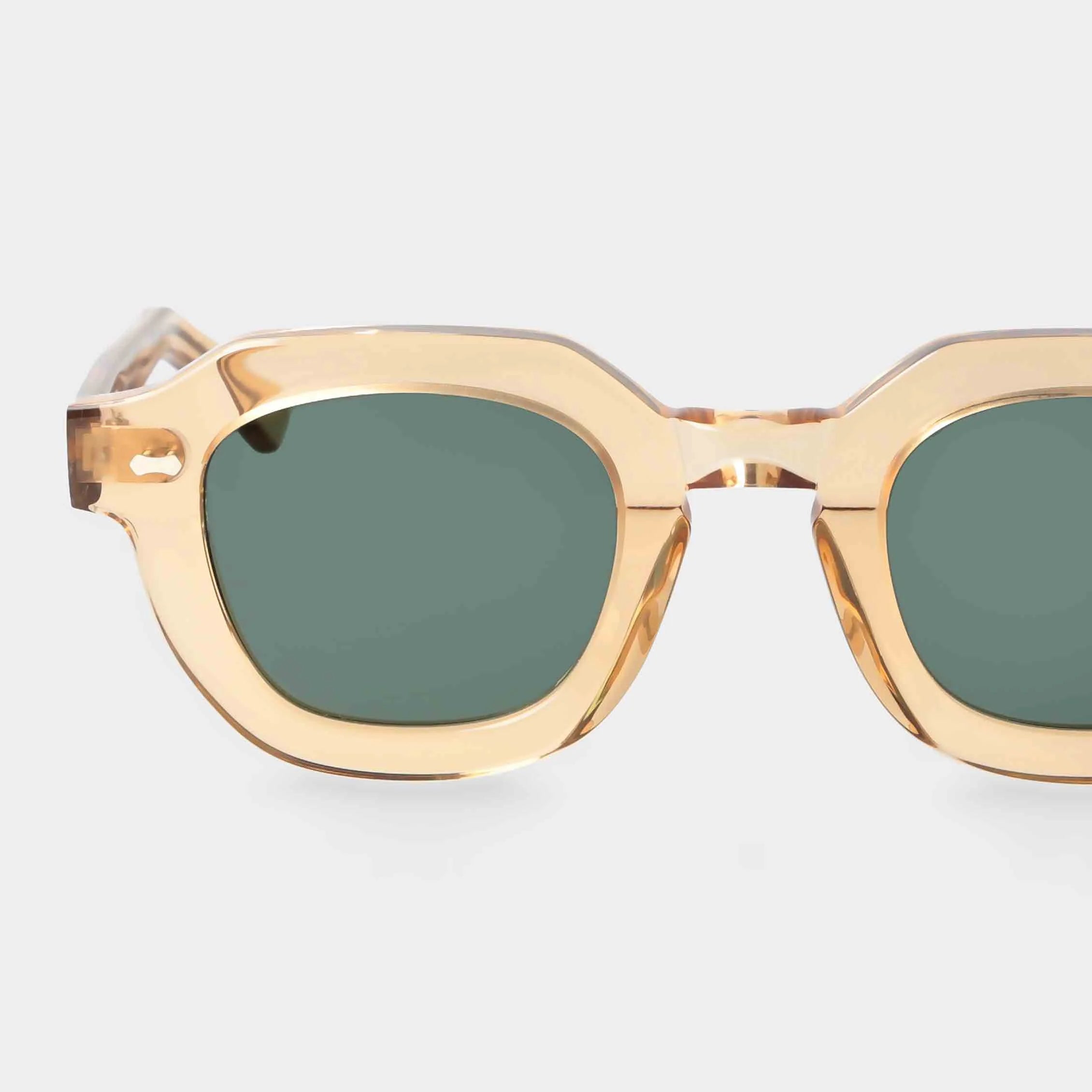 TBD Eyewear Juta Eco Champagne | Bottle Green Lens Sunglasses Detail