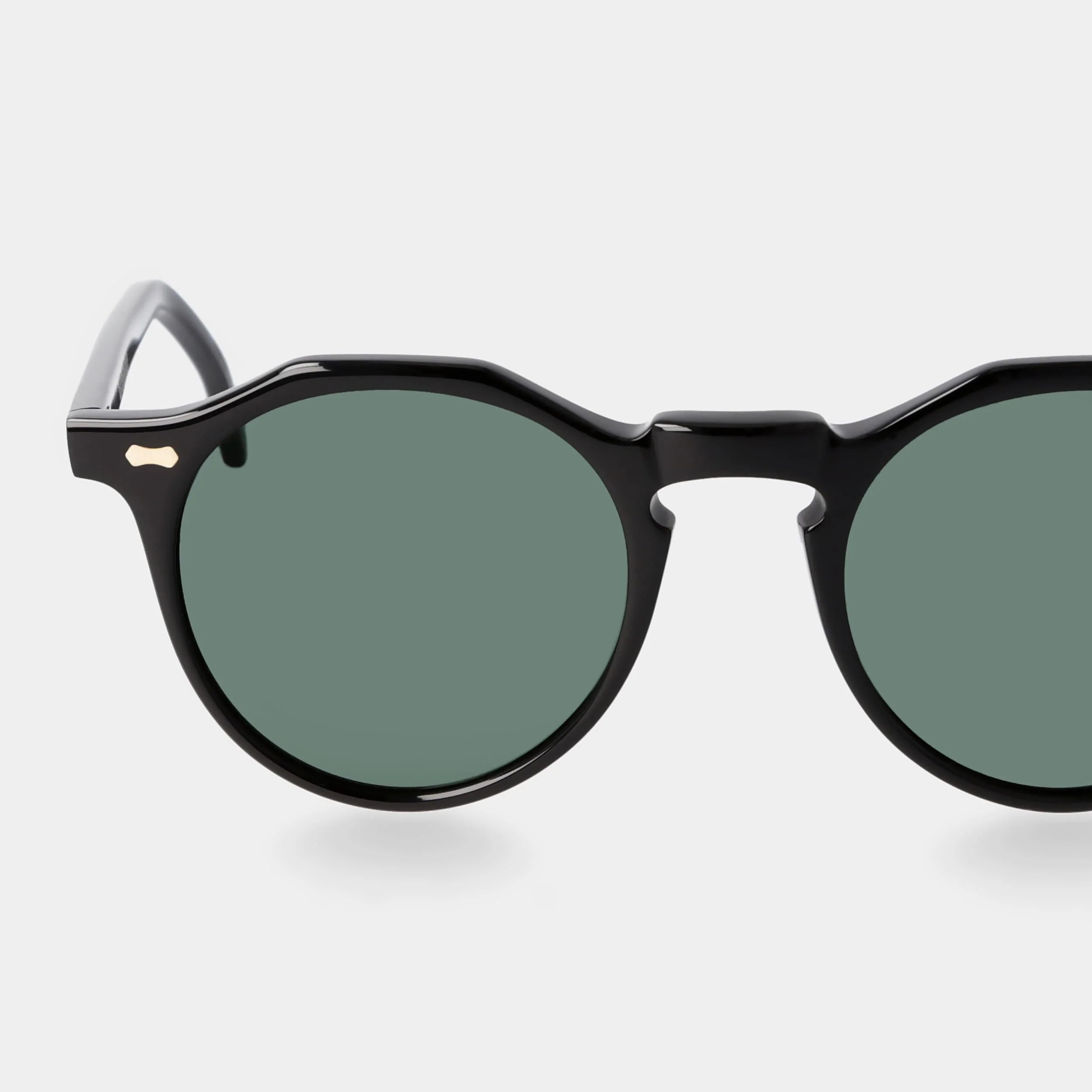 TBD Eyewear Lapel Eco Black Bottle Green Lens Sunglasses Detail