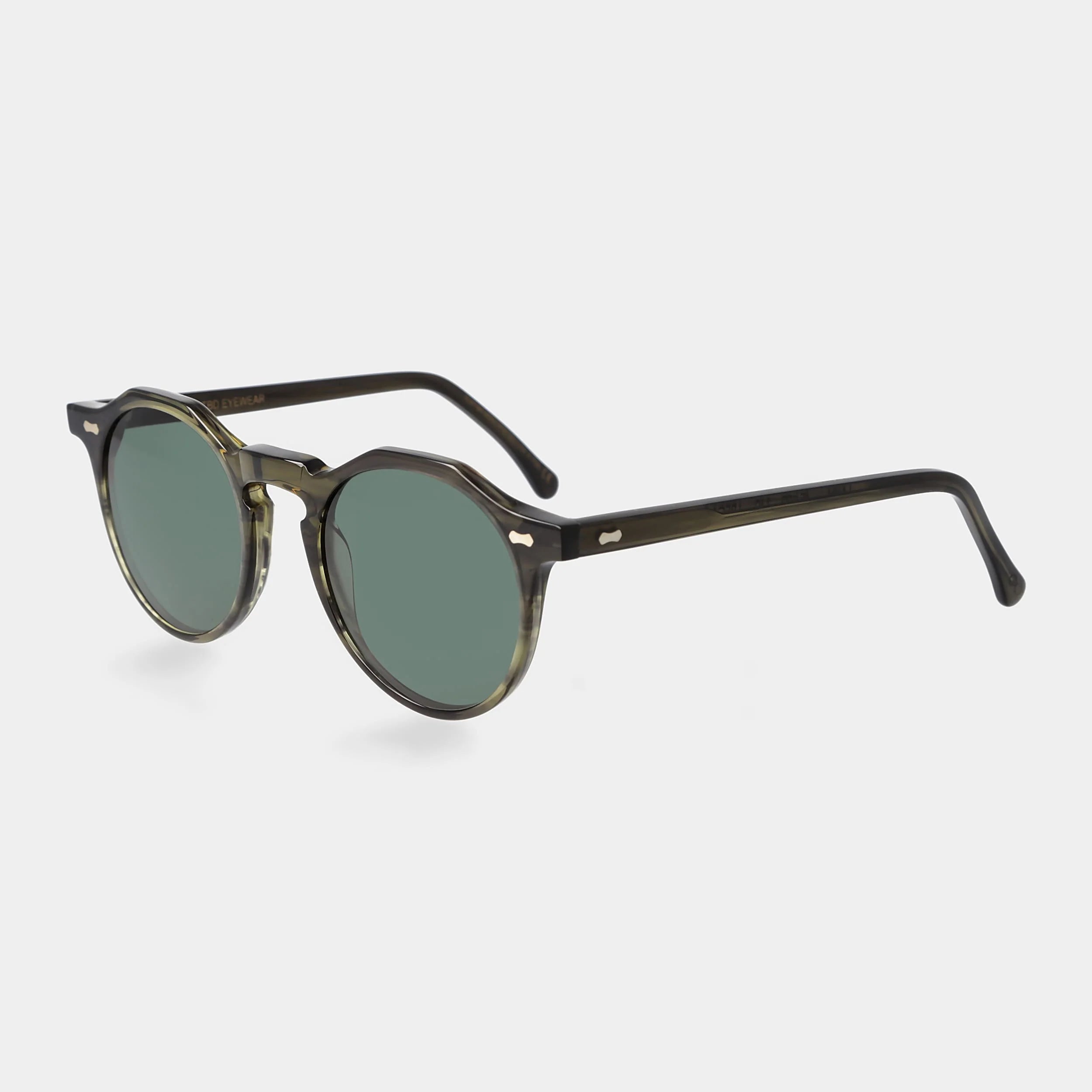 TBD Eyewear Lapel Eco Green Bottle Green Lens Sunglasses Angle