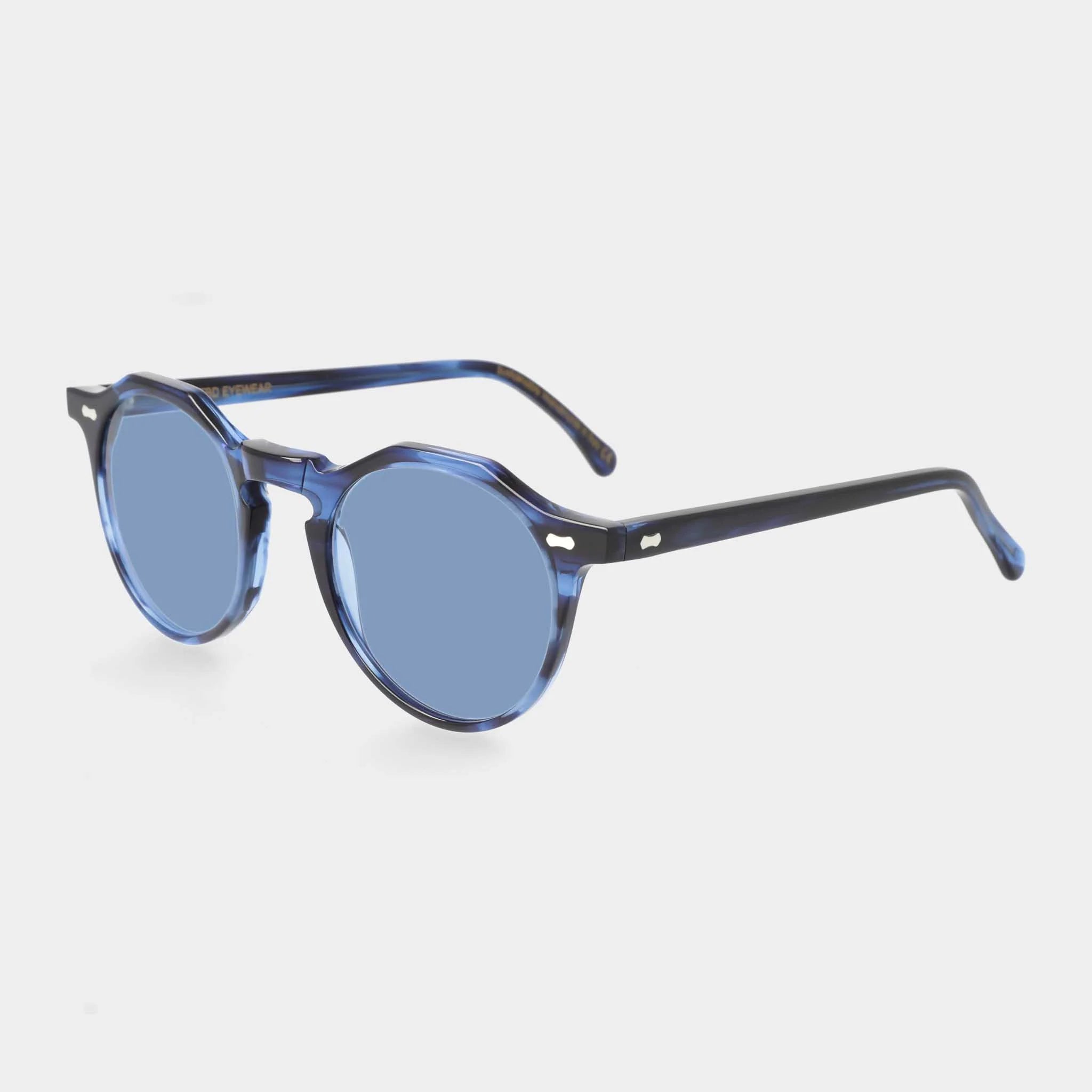 TBD Eyewear Lapel Ocean Blue Lens Sunglasses Angle