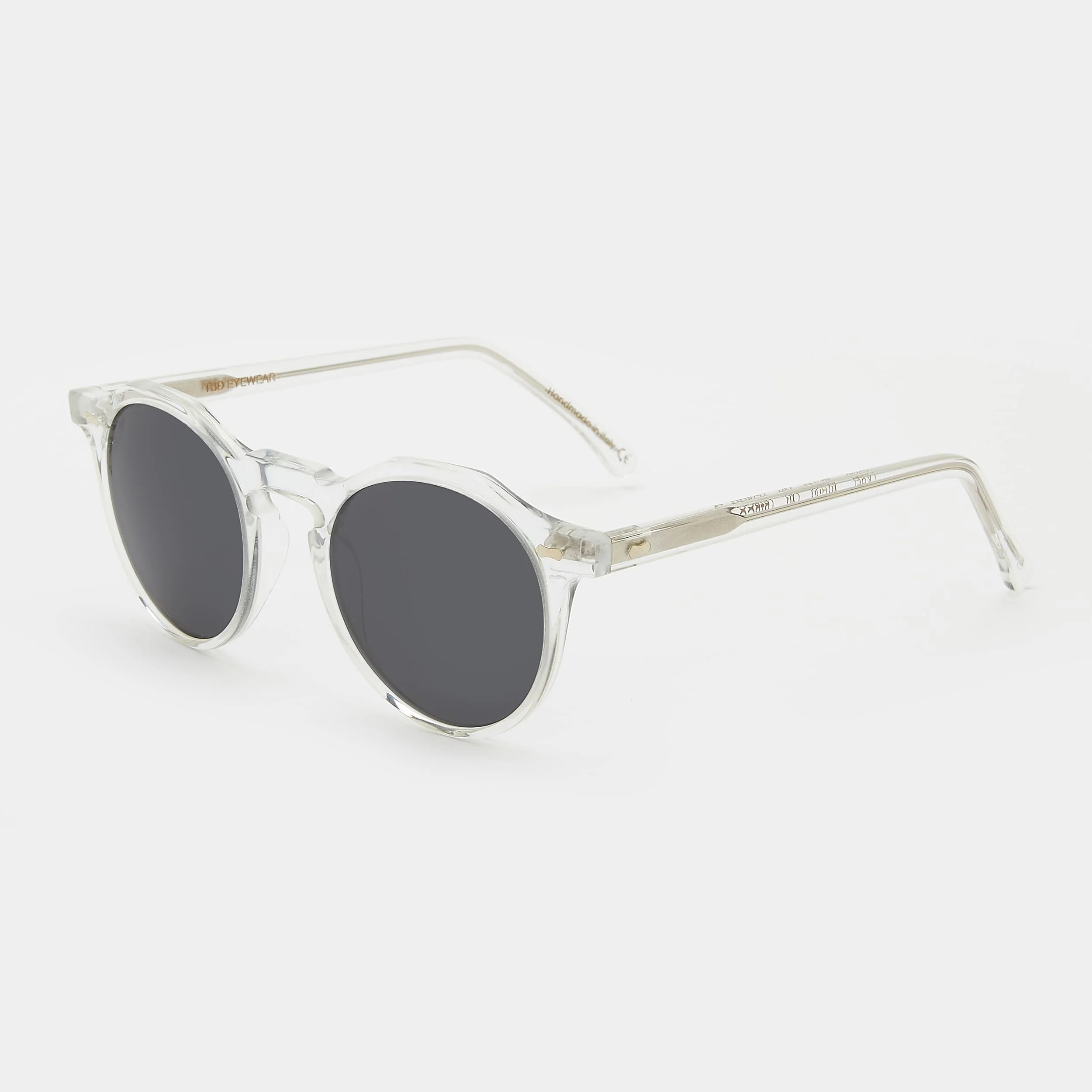 TDB Eyewear Lapel Eco Transparent Grey Lens Sunglasses Angle