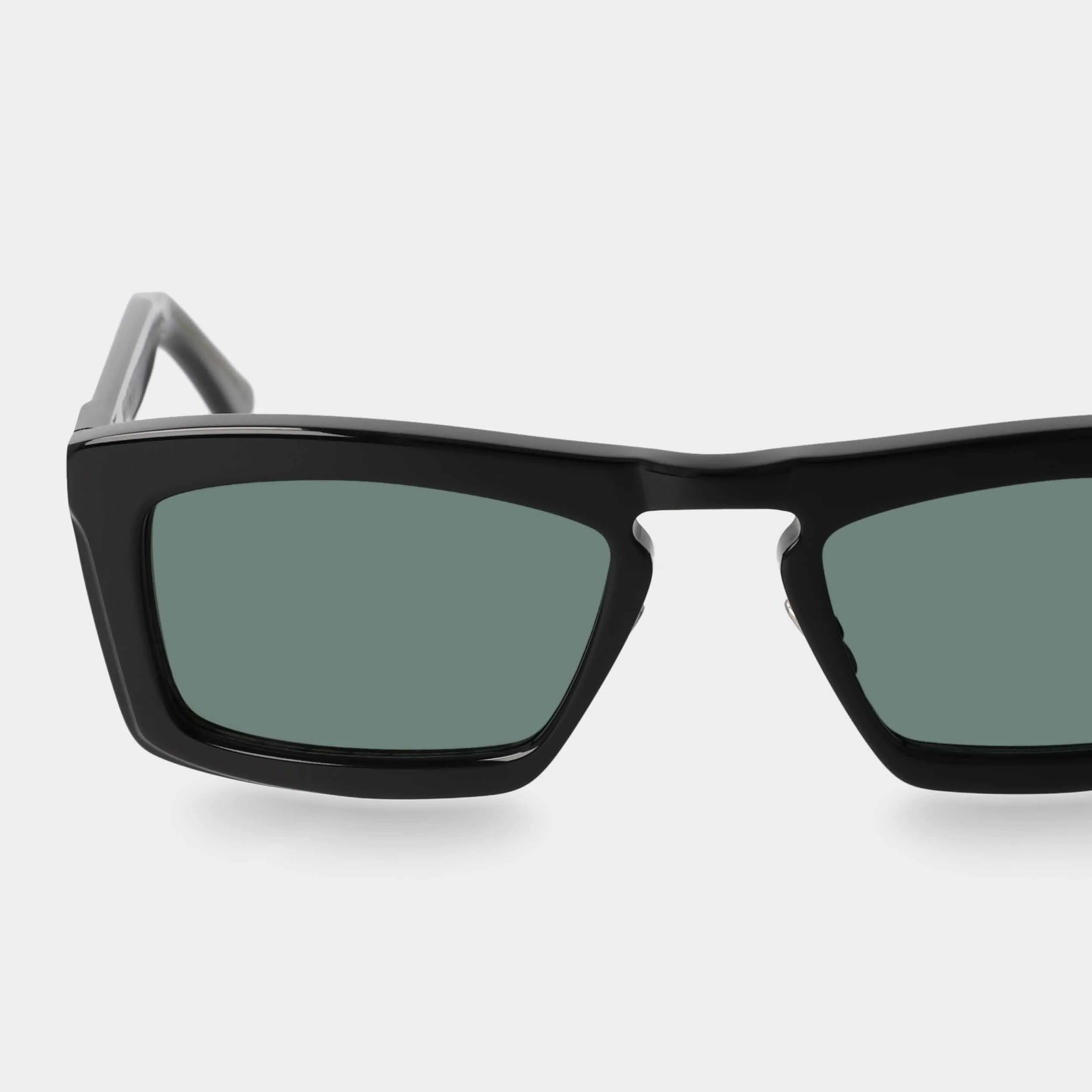 TBD Eyewear Leaf Black Bottle Green Lens Sunglasses Detail