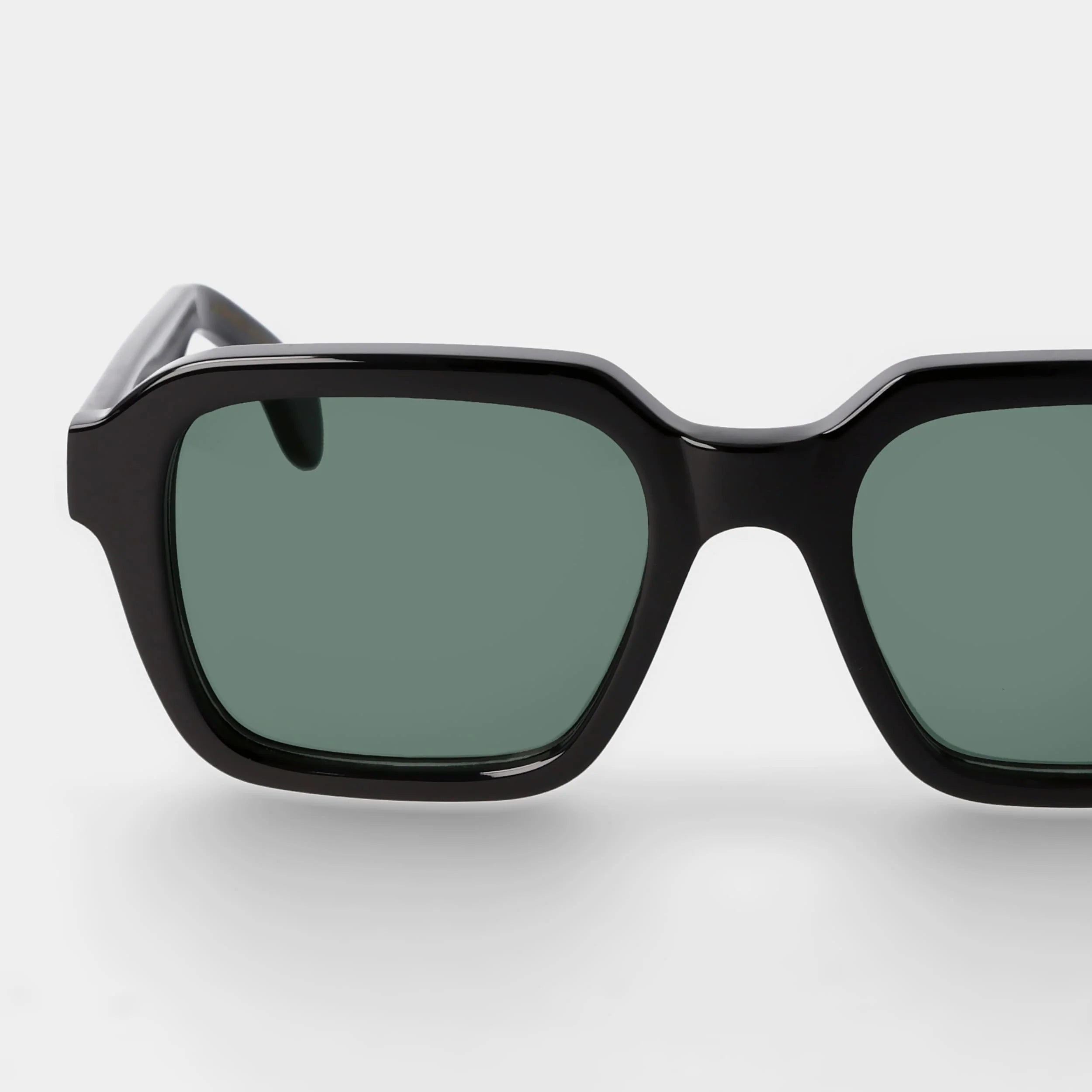 TBD Eyewear Lino Eco Black Bottle Green Lens Sunglasses Detail